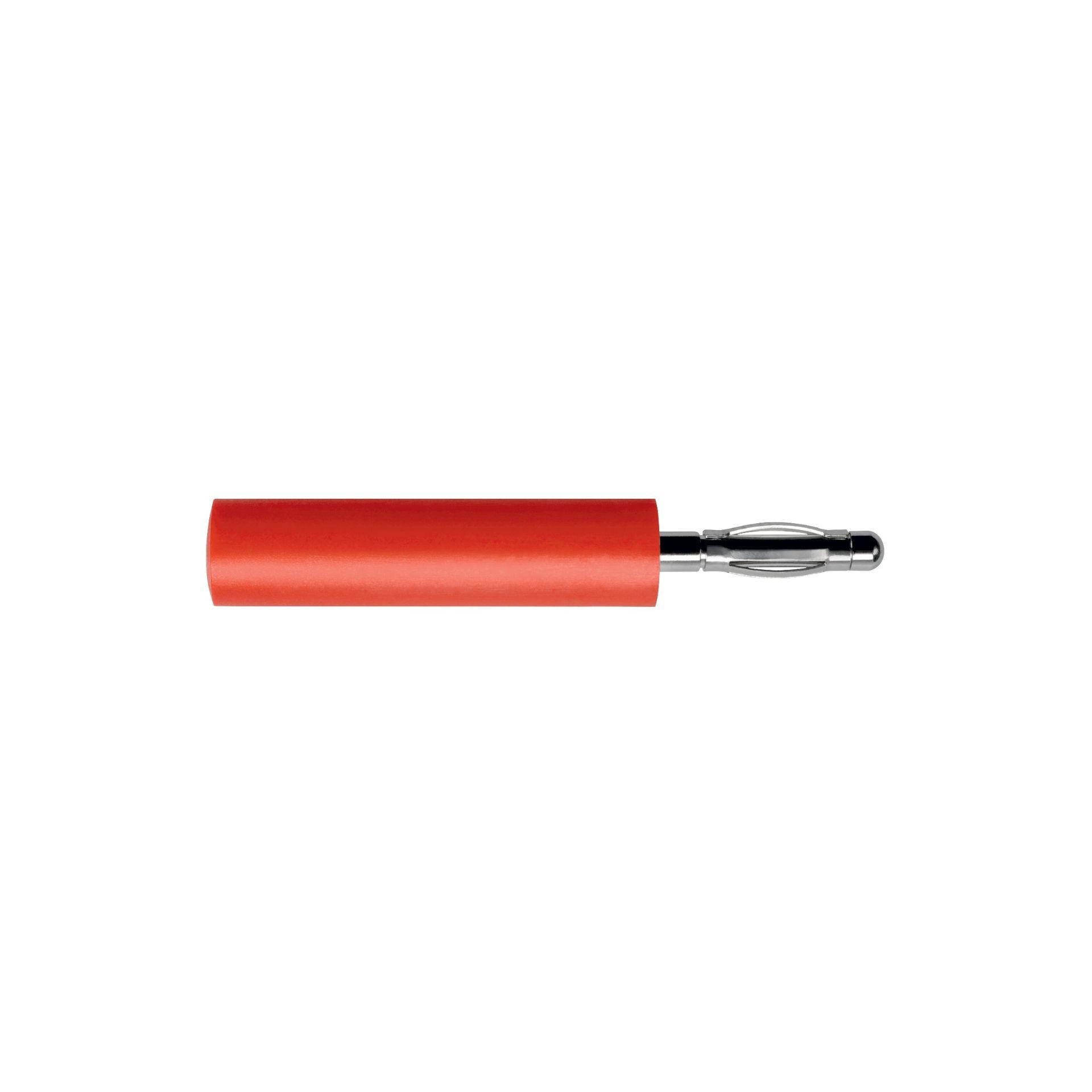 Adapter zum Adaptieren von Buchsen von ø 2mm auf ø 4mm Sicherheits System rot