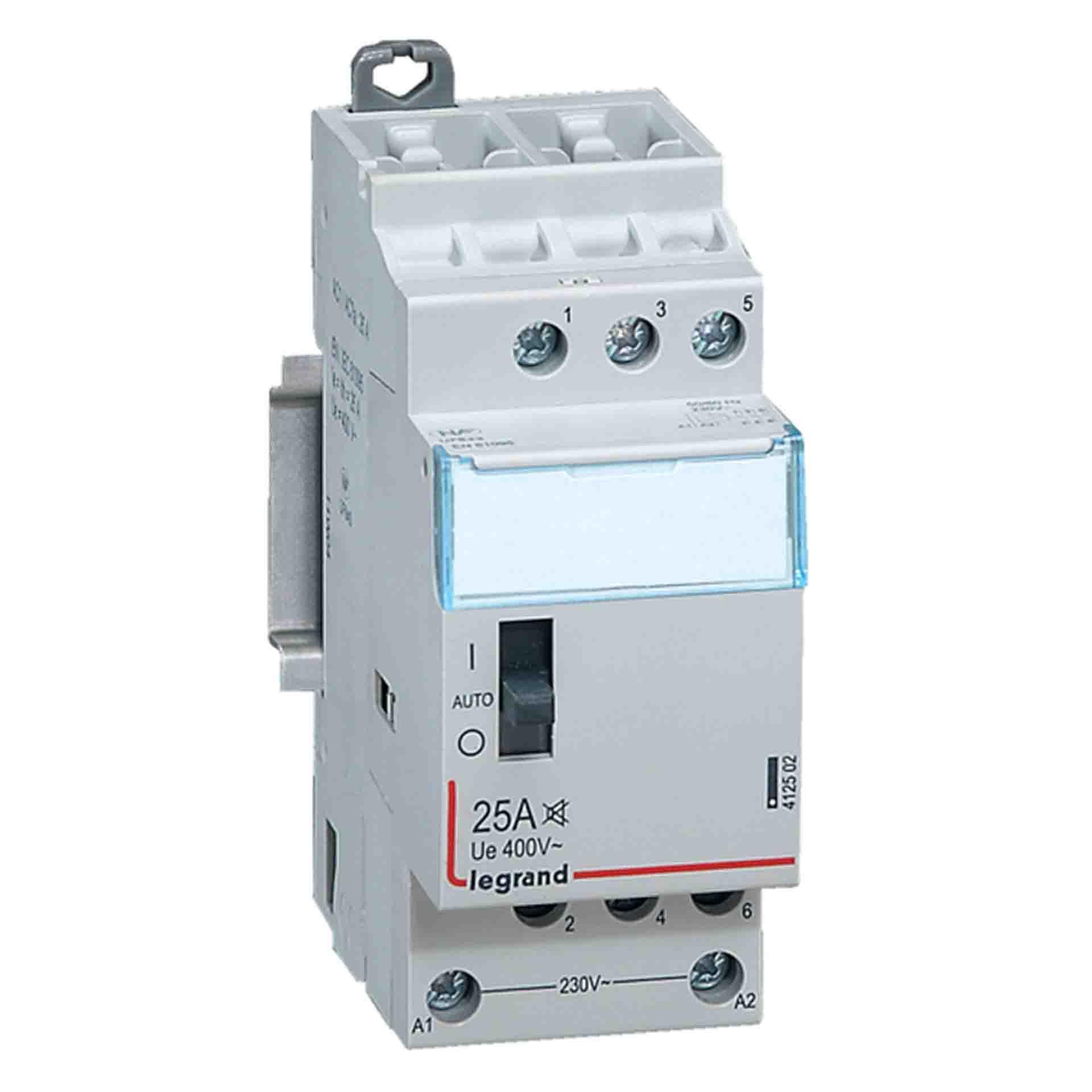 Installationsschütz CX3 brummfrei 25A, 3L, 230V, 3NO mit manueller Bedienung