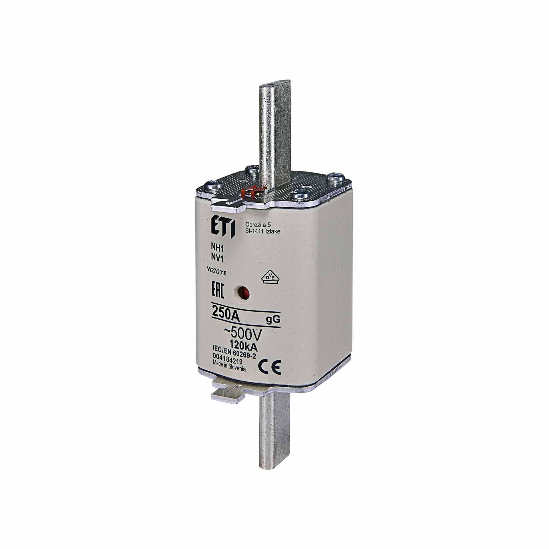 NH-Sicherung Gr. 1  250A, Charakteristik gL-gG 500V