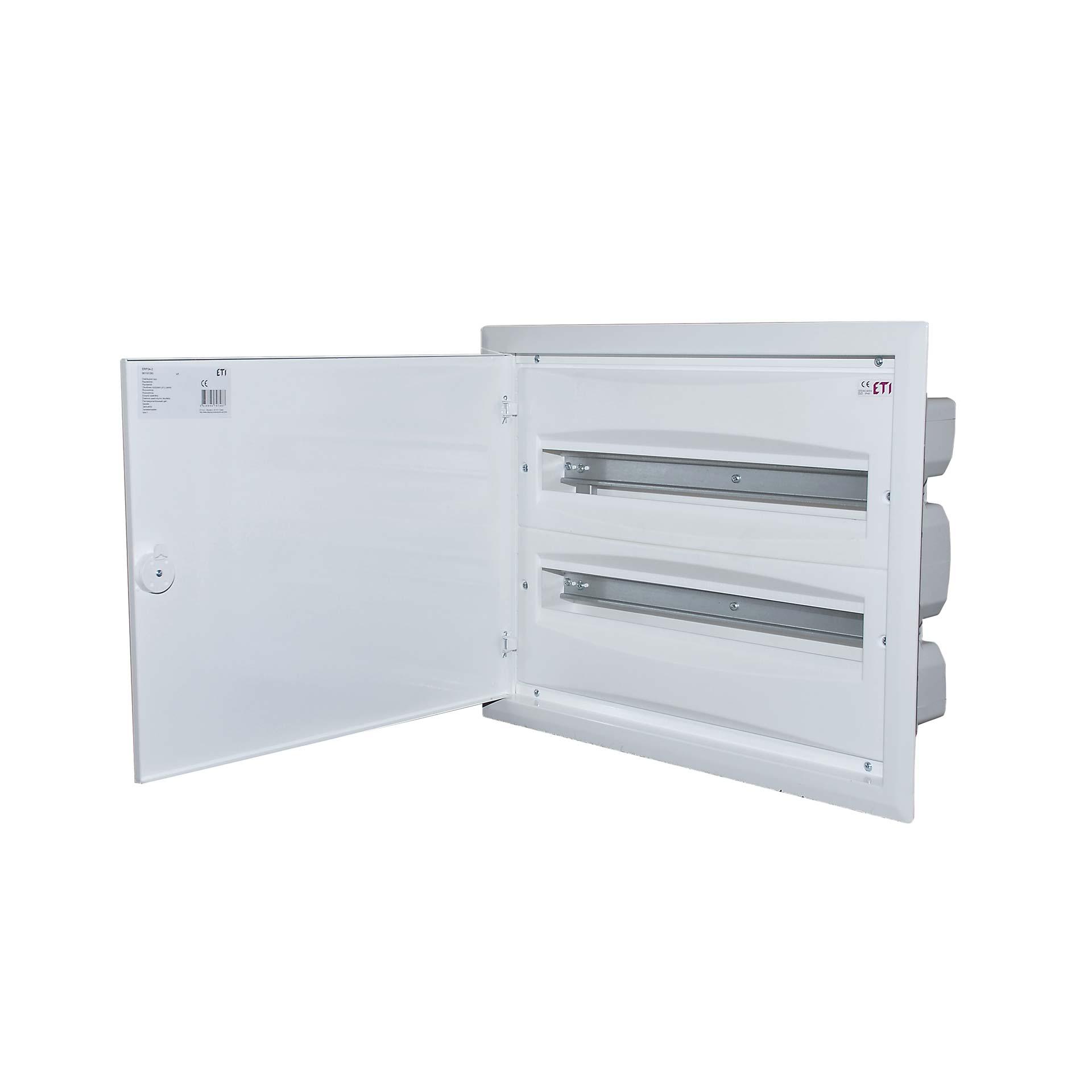 Unterputzverteiler mit weisser Metalltür "ERP 24-2", 2x24 Modul (24M+24M)
