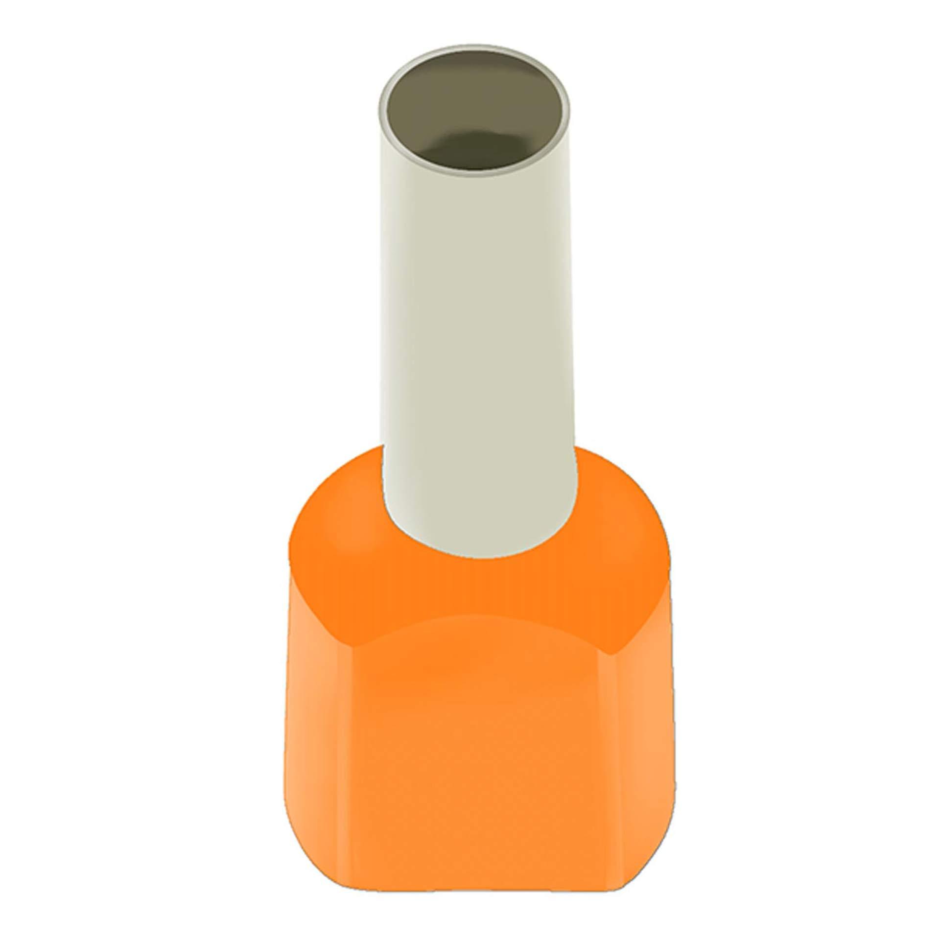 Twin Aderendhülsen (WE) orange / 0.5mm² / 8mm