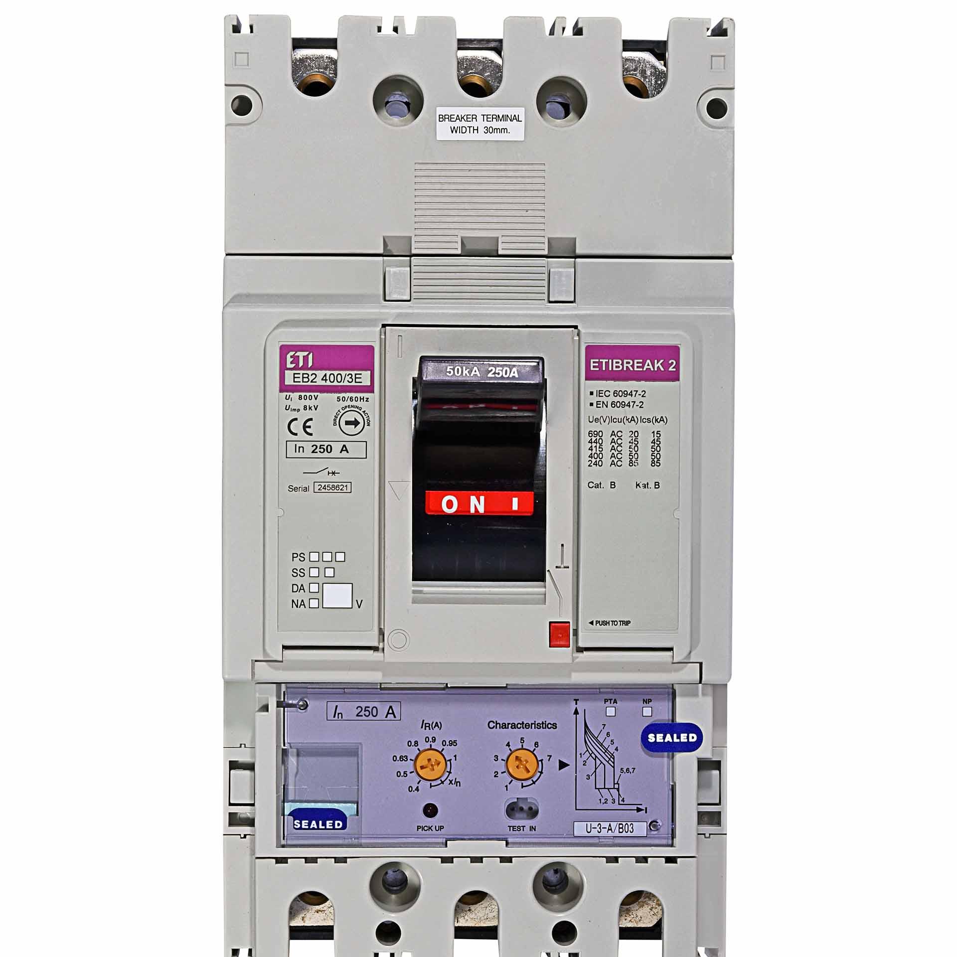 Leistungsschalter EB2 400/3E 250A, Icu 50kA / Ics 50kA