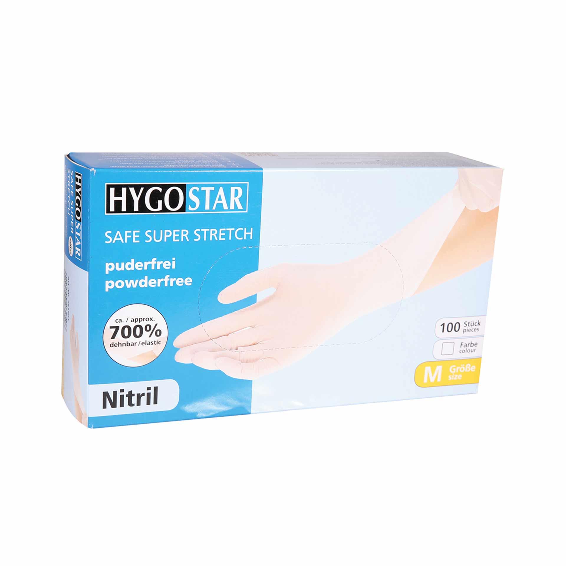 Nitrilhandschuhe Safe Super Stretch, schwarz, Gr. 9/L | puderfrei