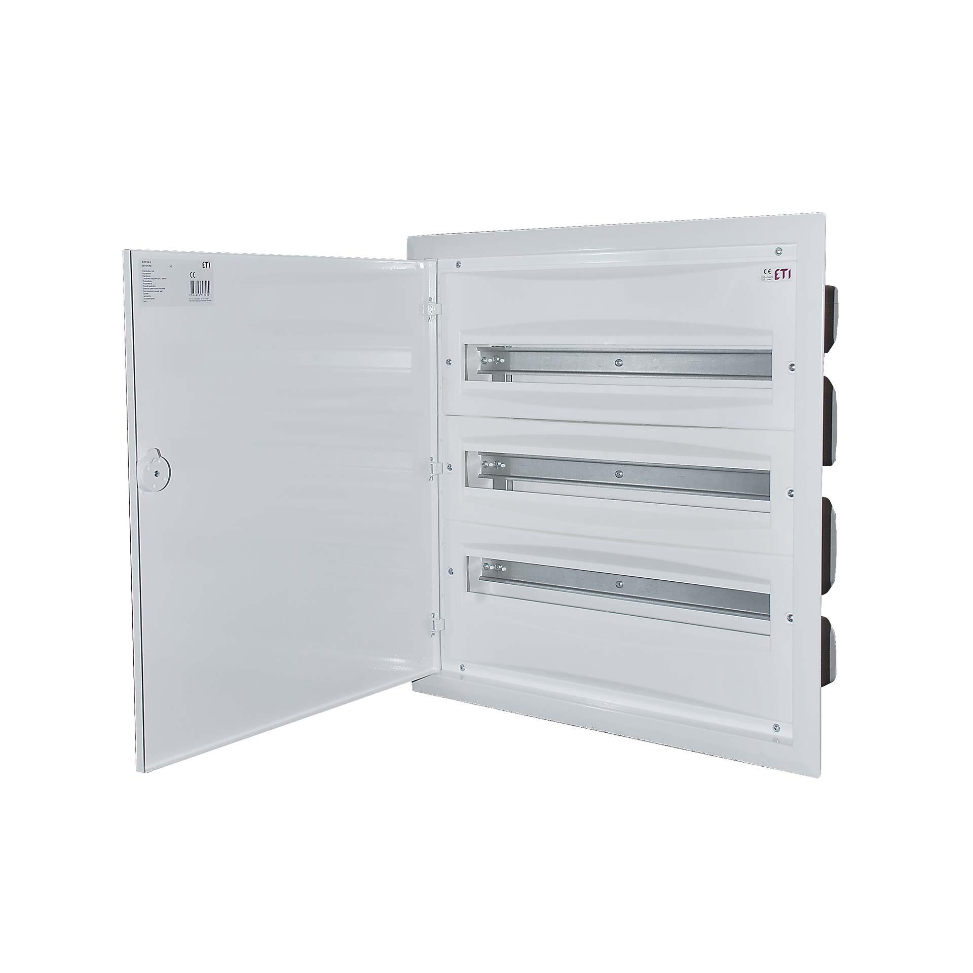 Unterputzverteiler mit weisser Metalltür "ERP 24-3", 3x24 Modul (24M+24M+24M)