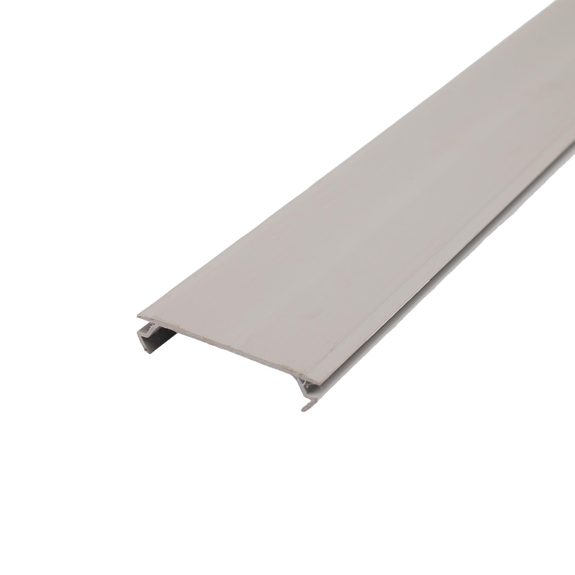 Abdeckprofil, PVC dunkelgrau 2 Meter lang