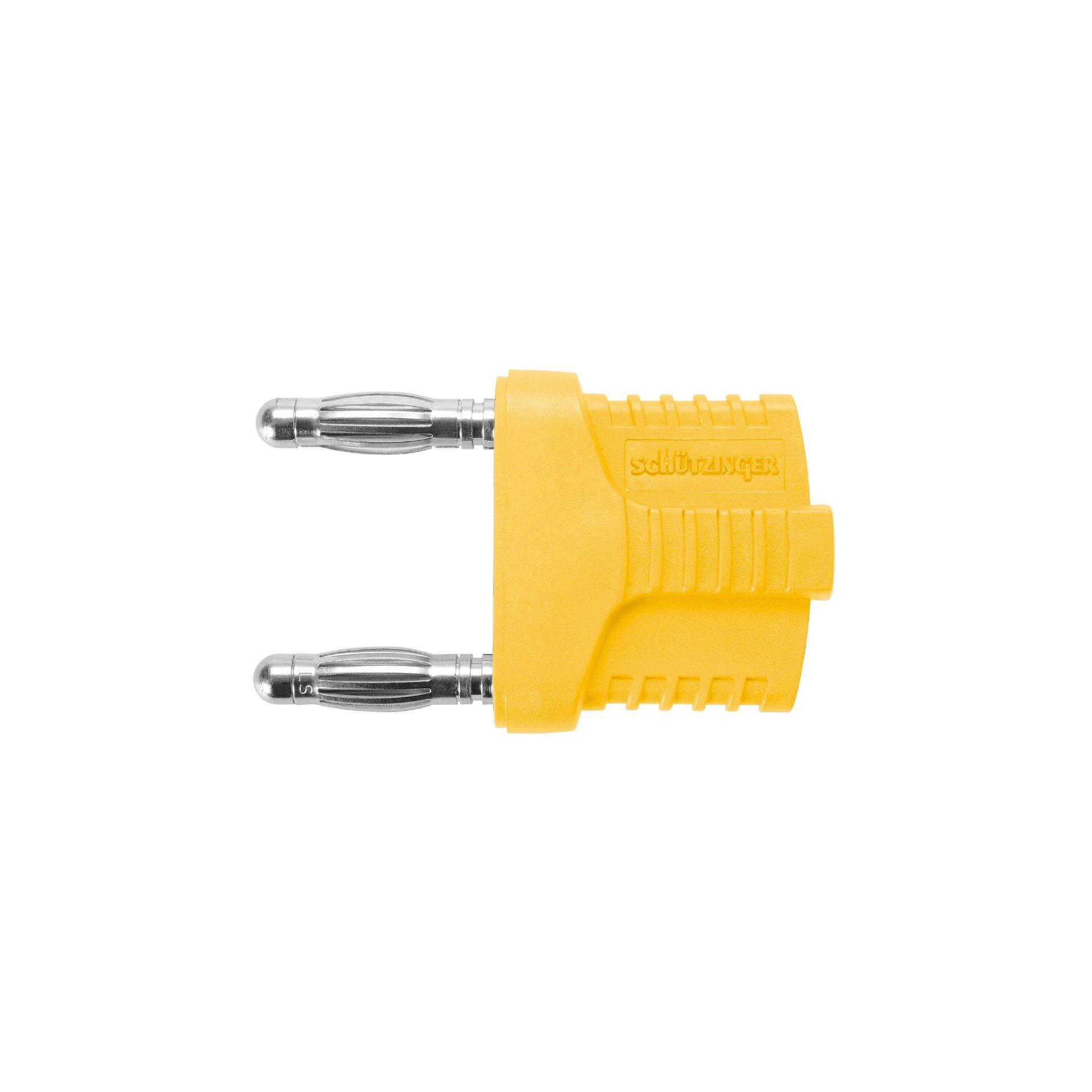 Kurzschlusstecker mit axialer Messbuchse ø 4mm, gelb