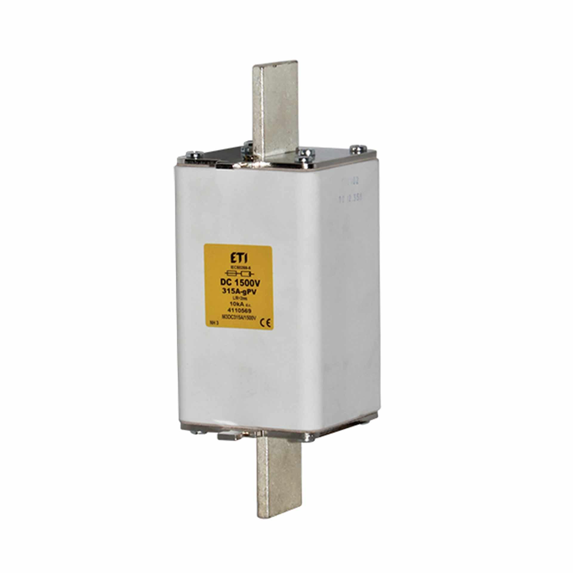 NH-Sicherung Gr. 3L UL 500A "DC", Charakteristik gPV 1500V 