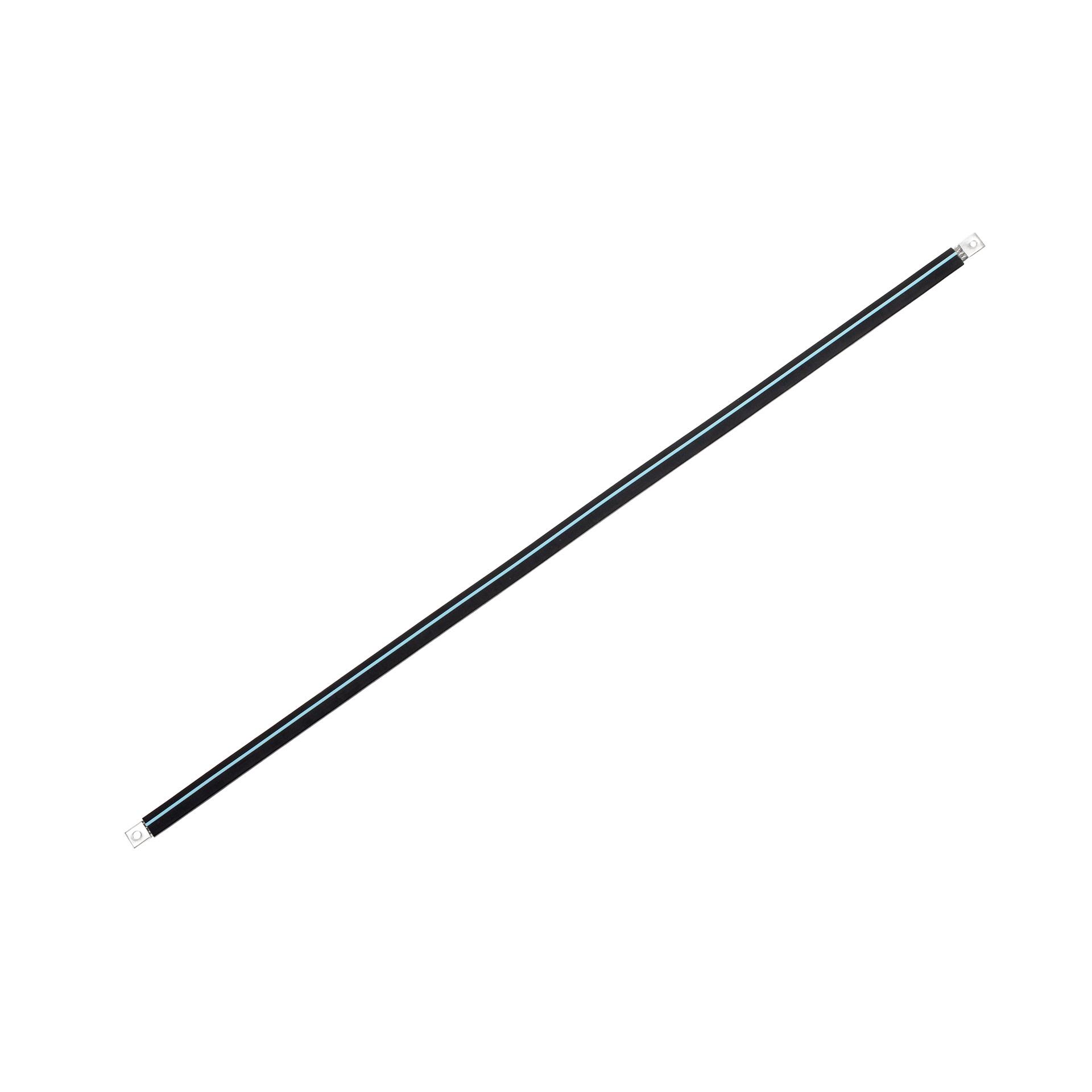 Isolierte Anschlusslasche aus Kupfergeflecht verzinnt "L:930mm" 50mm2, 250A, 2x M10, Halogenfrei