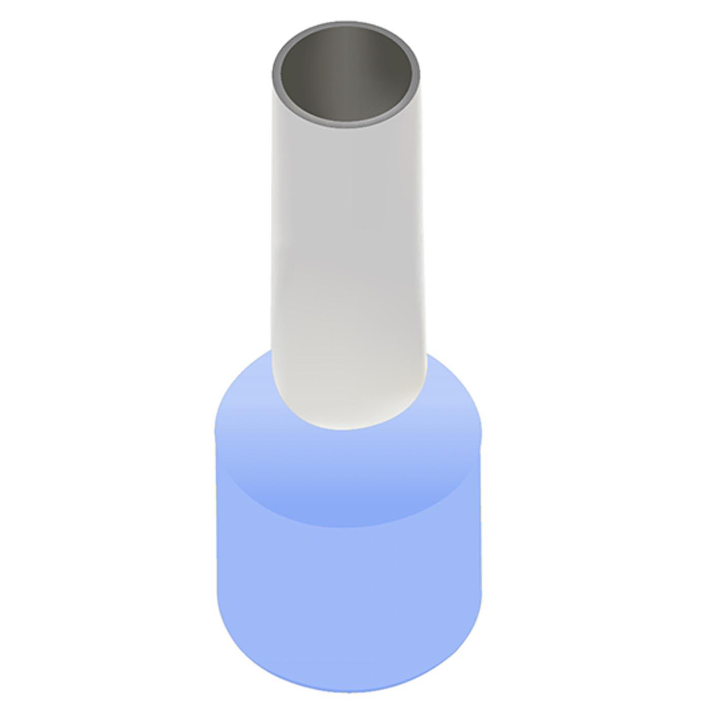 Isolierte Aderendhülsen (WE) hellblau / 0.25mm² / 8mm