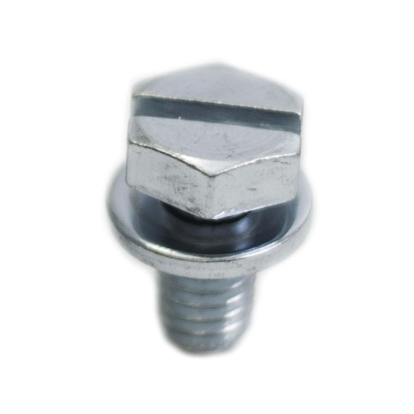 Sechskantschraube mit Schlitz und Unterlegscheibe M6x12mm