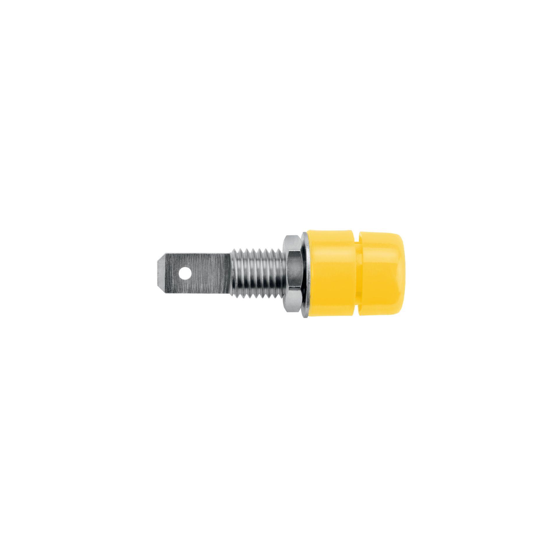Kupplung ø 4mm mit Lötanschluss bis 2.5mm2, gelb