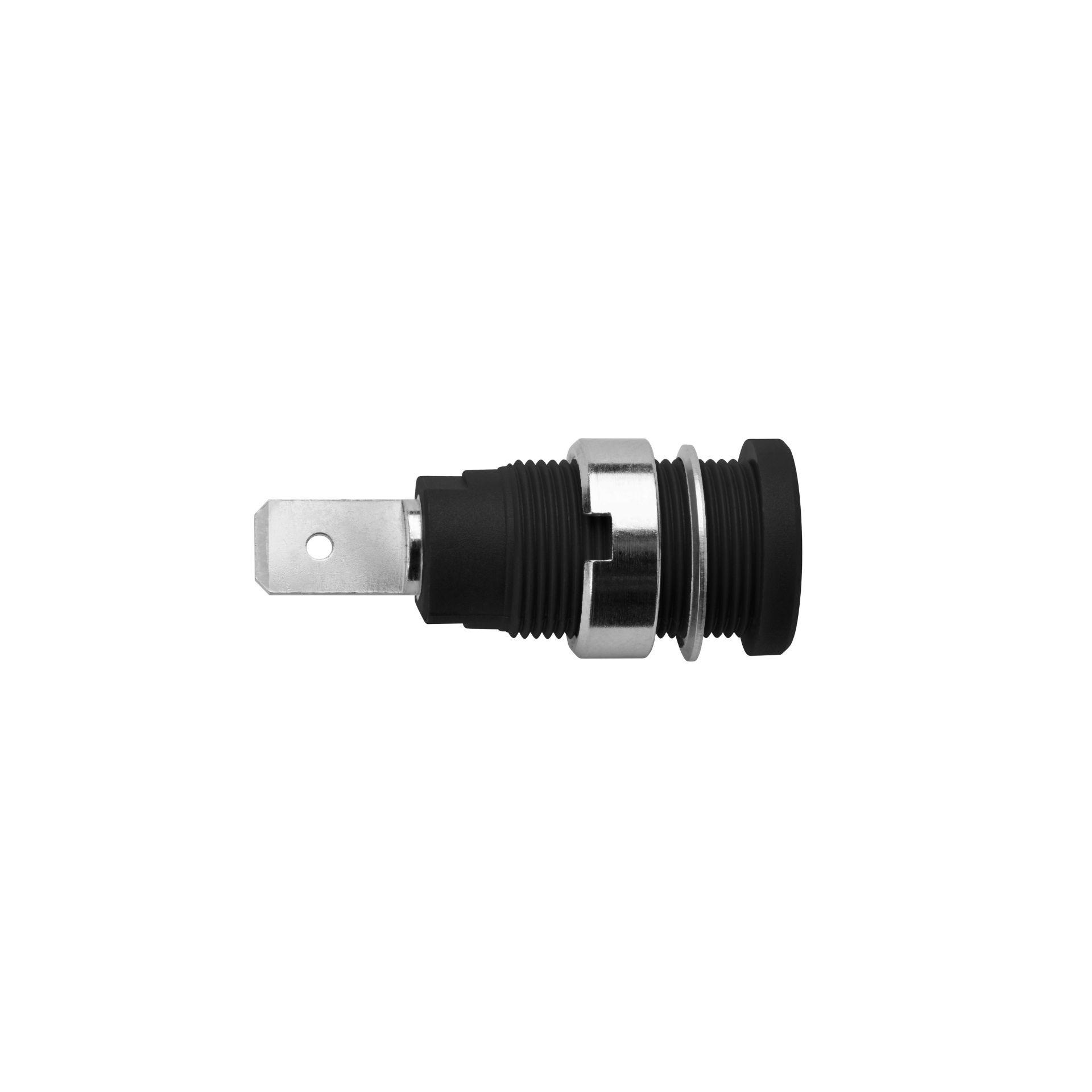 Sicherheits-Einbaubuchse ø 4mm, schwarz