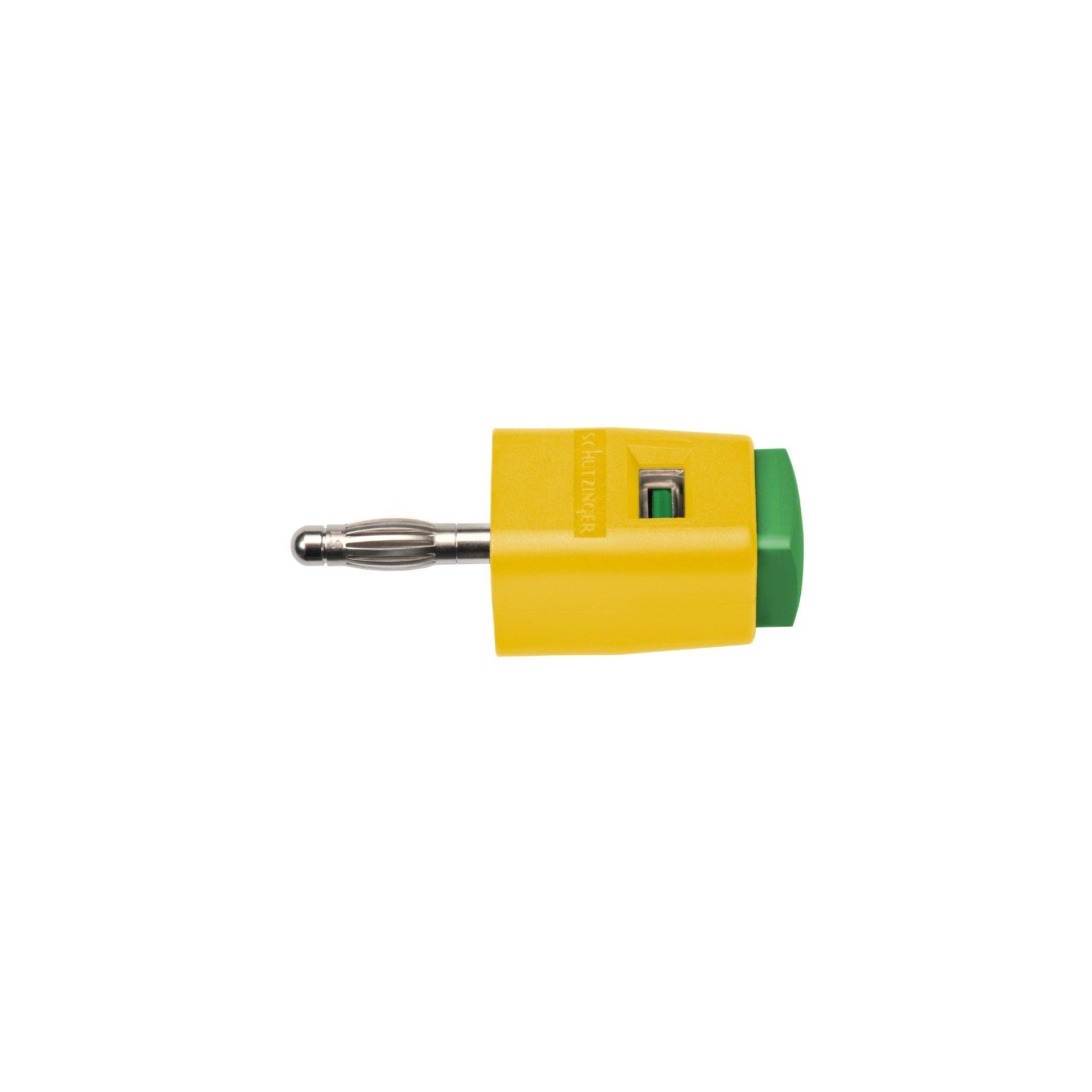 Schnelldruckklemme für ø 4mm Buchse, grüngelb