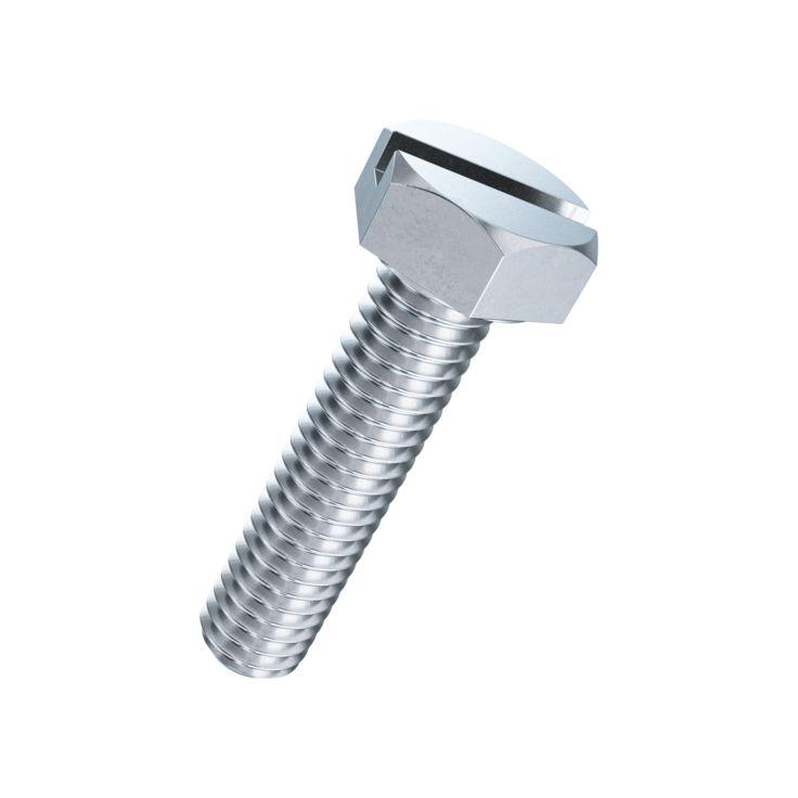 Sechskant-Schrauben Schlitz ohne Schaft DIN 933-8.8 znb M6x25