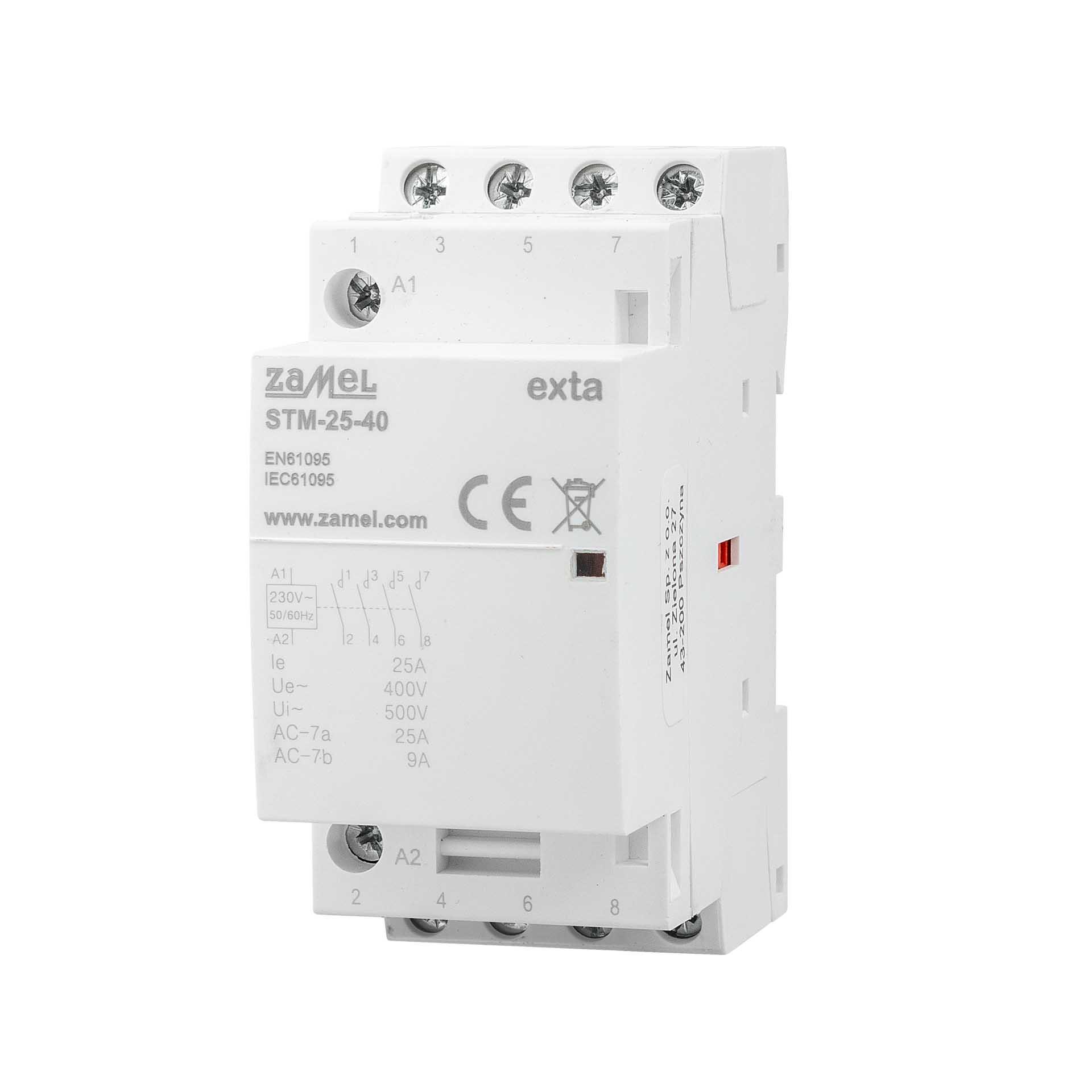 Installationsschütz 4-polig, 25A, (AC1, 400V), R25-40 230V AC