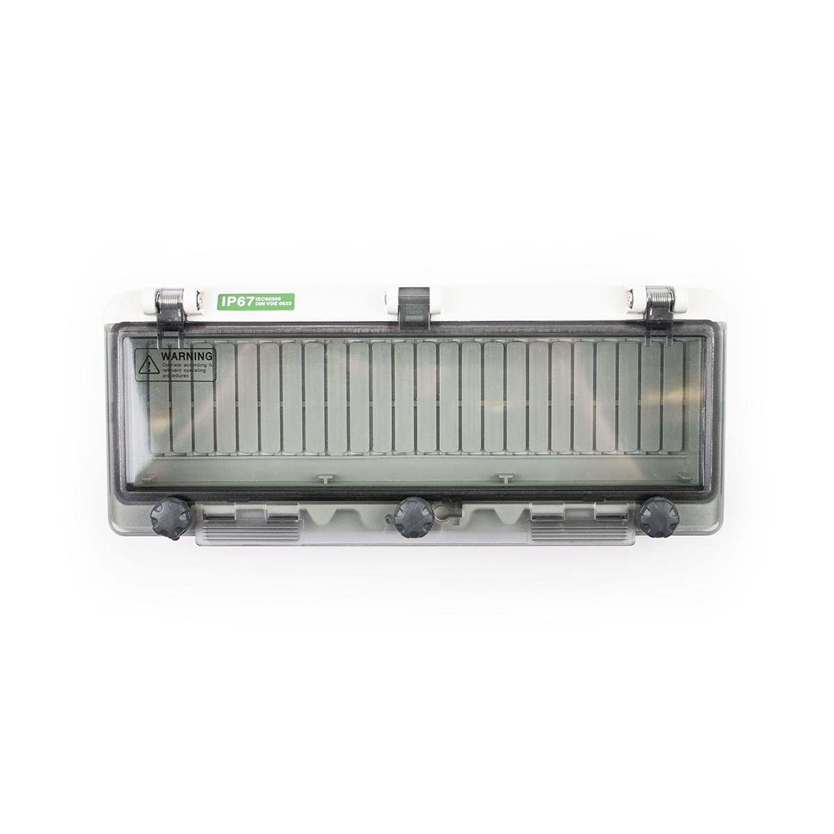 Klappdeckel 12-Modul mit Schutzkorb Tiefe 23mm, weiss, IP67