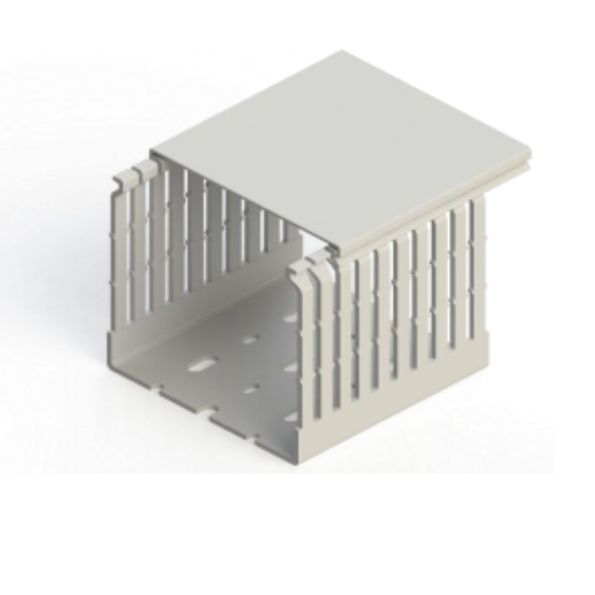 Kabelkanal halogenfrei lichtgrau (VK-GN) / 100x80mm (BxH)-Stegabstand 5mm