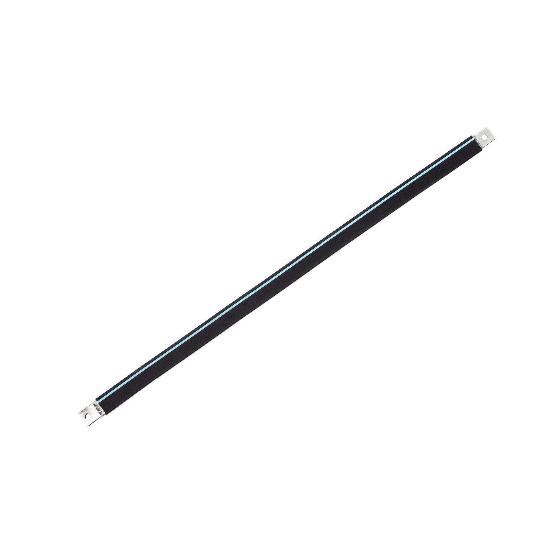 Isolierte Anschlusslasche aus Kupfergeflecht verzinnt "L:830mm" 120mm2, 400A, 2x M12, Halogenfrei
