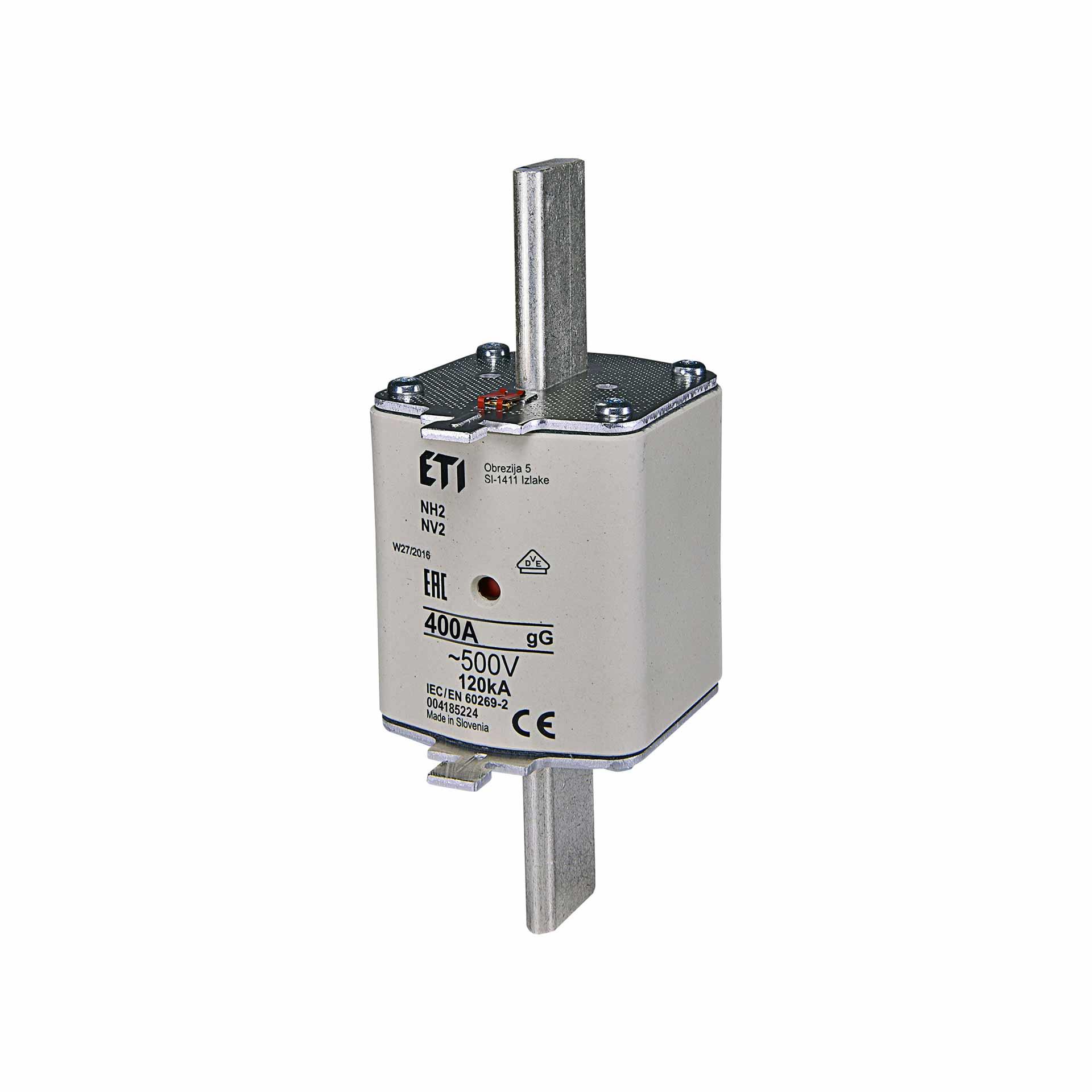 NH-Sicherung Gr. 2  400A, Charakteristik gL-gG 500V