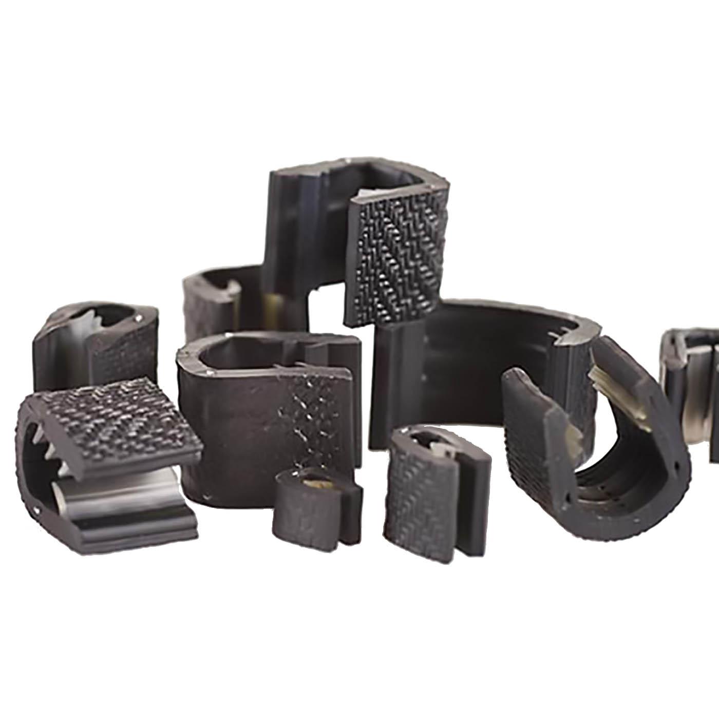 Kantenschutzprofil schwarz, Klemmbereich 3-6 mm, PVC, mit eingebettetem Stahlgerüst, 50m