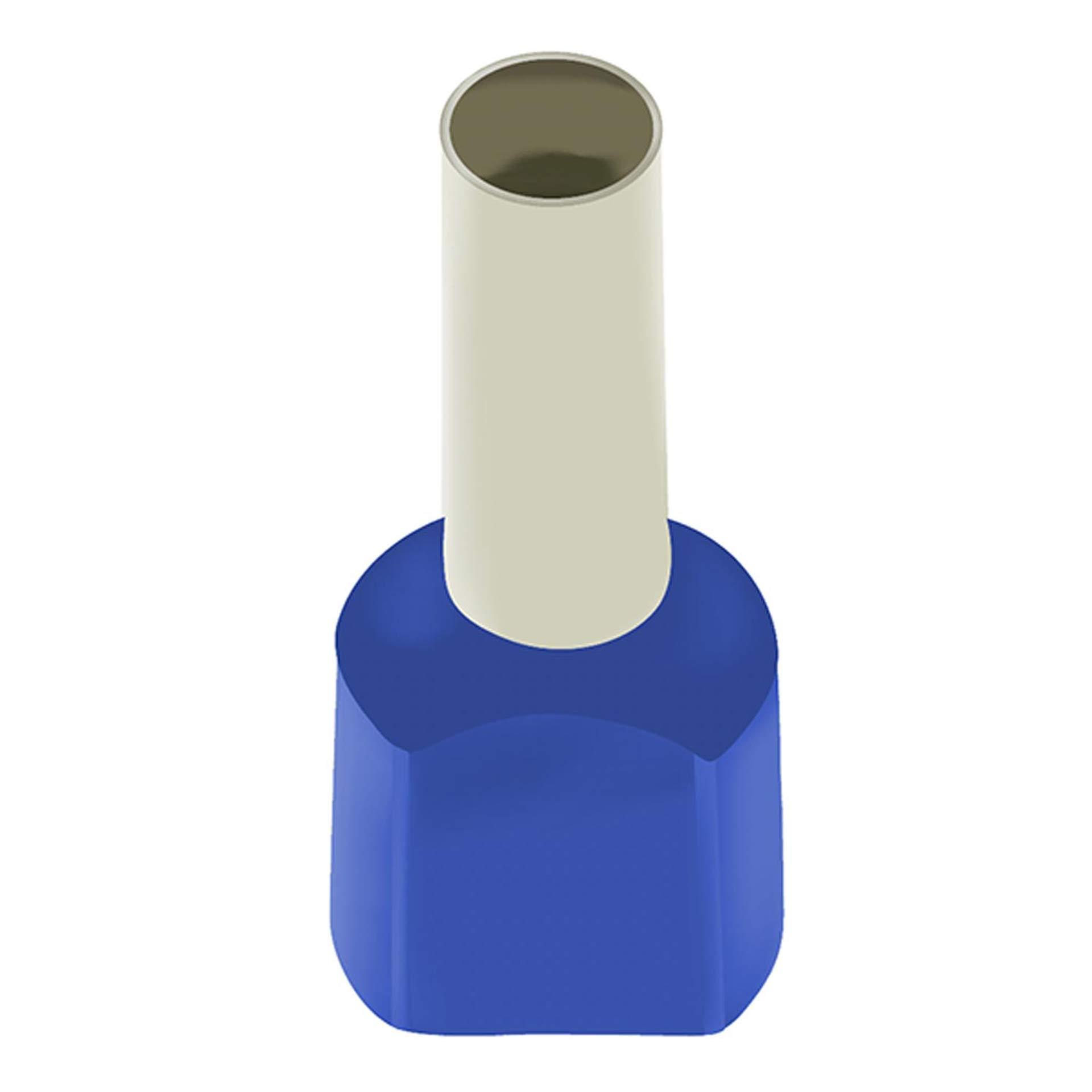 Twin Aderendhülsen (TE) blau / 2x 0.75mm² / 14mm