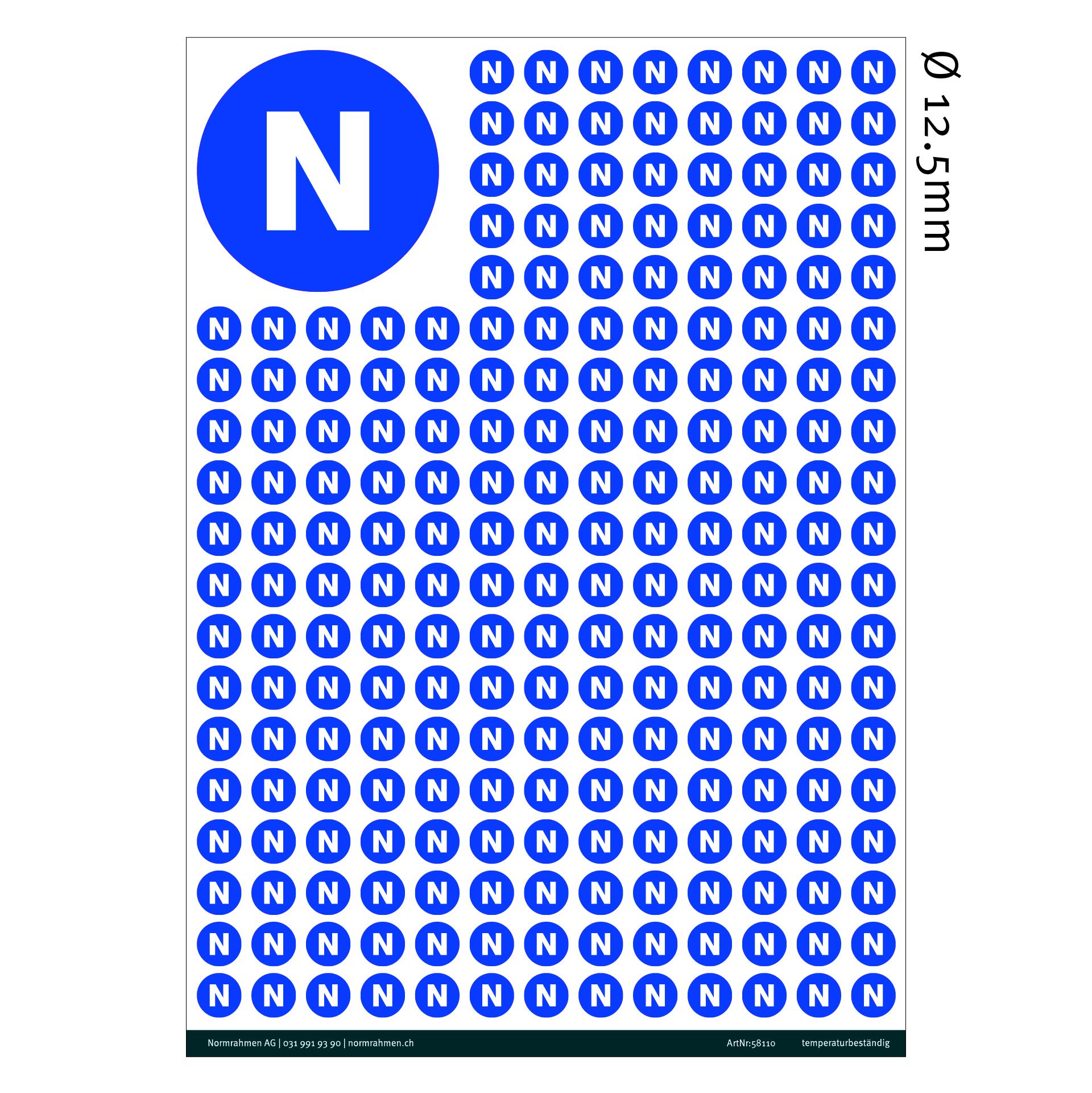 Neutralleiter N Ø 12.5mm,VPE 247 Stk. A4 Bogen