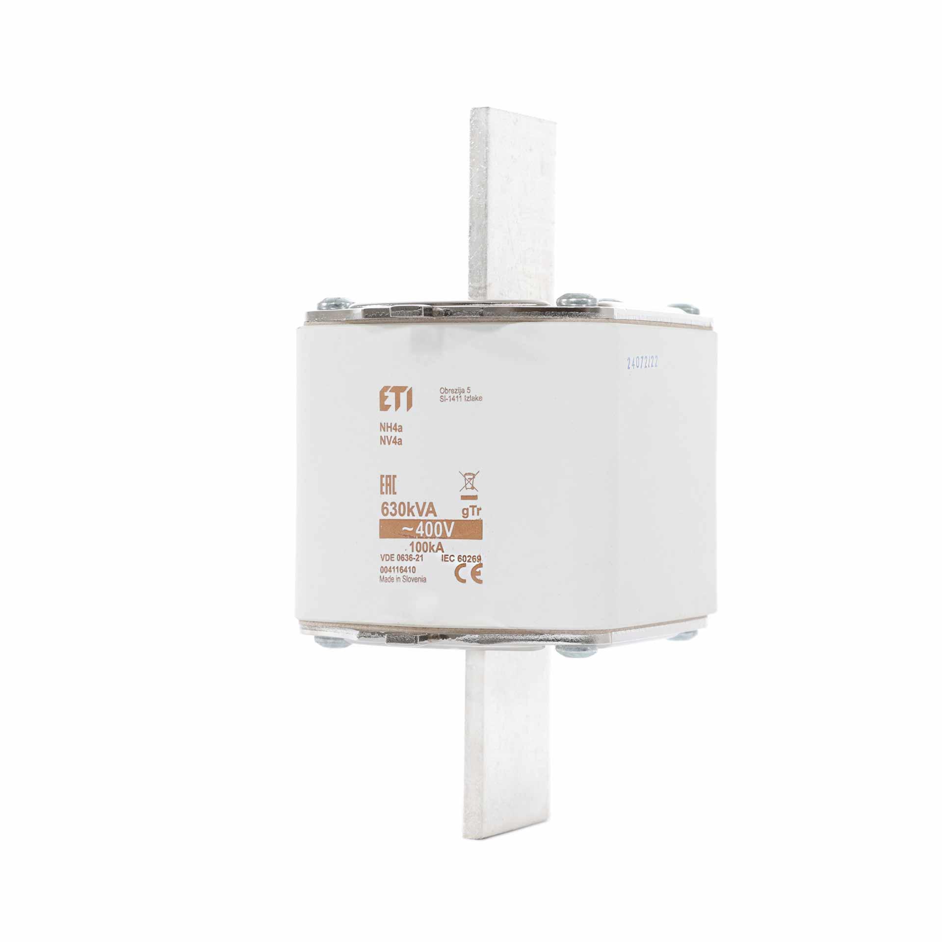 NH fuse size 4A, 909A for transformer protection 630kVA, gTr