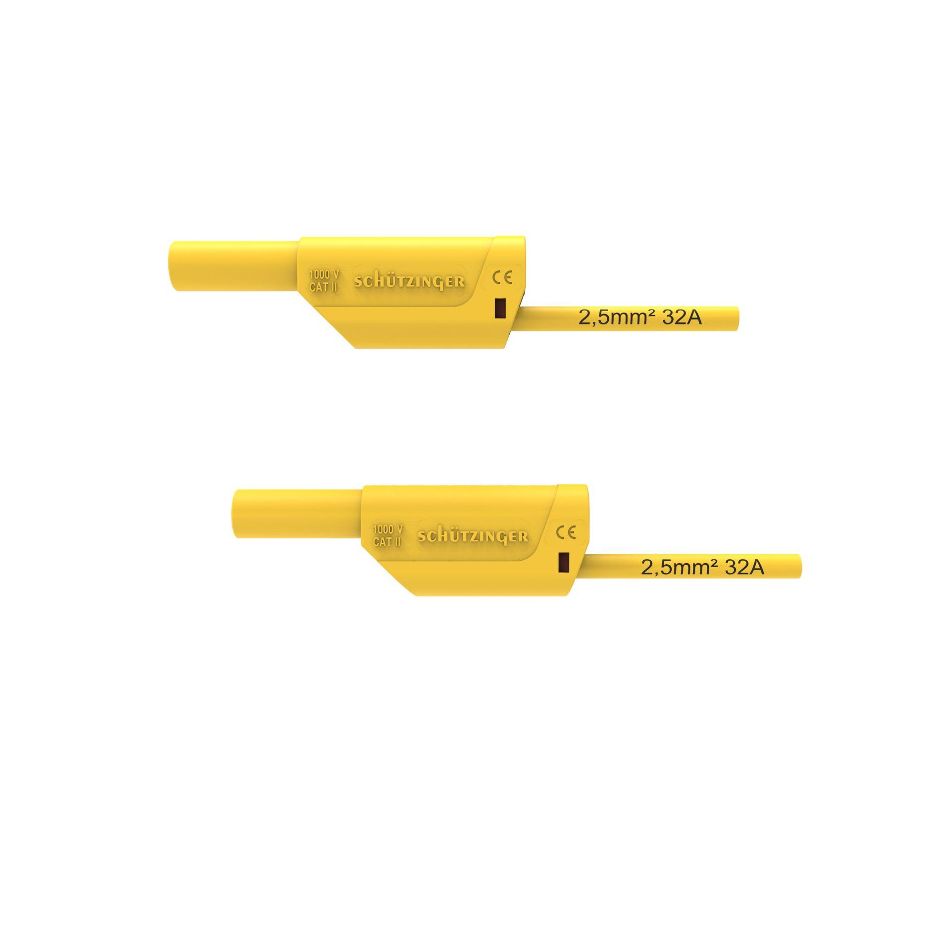 Sicherheits-Verbindungsleitung ø 4mm, 2.5mm2, 2000mm, gelb