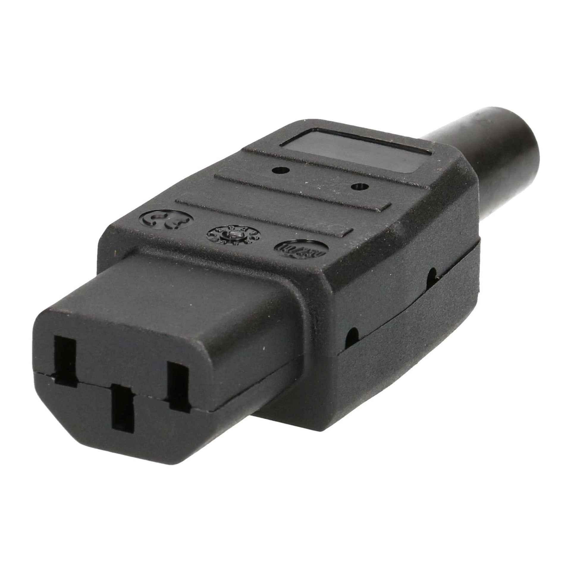 Apparatesteckdose Typ 113 IEC320-C13 3-polig schwarz