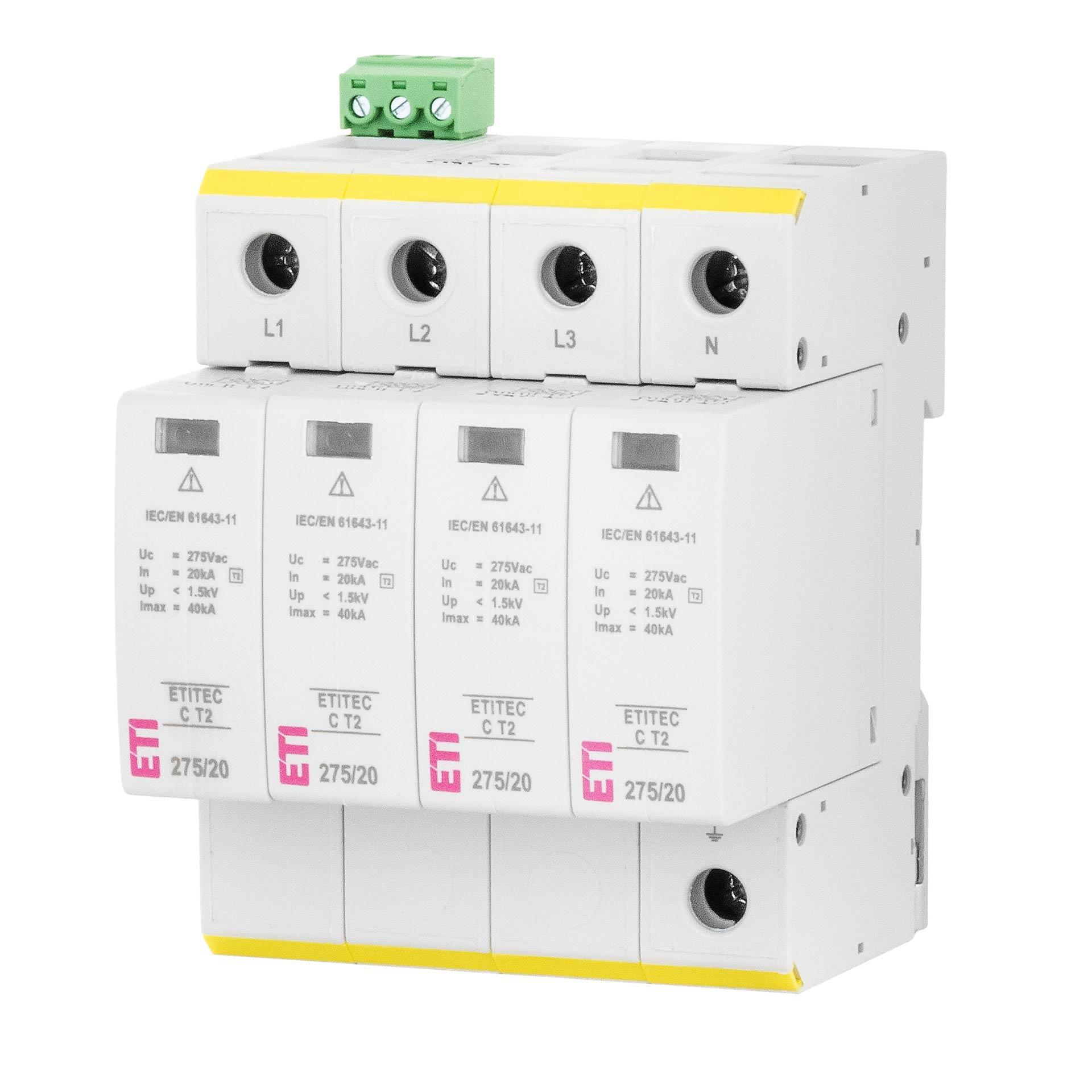 Überspannungsableiter Typ 2, ETITEC C T2 275/20 4+0 RC, (TN-S)