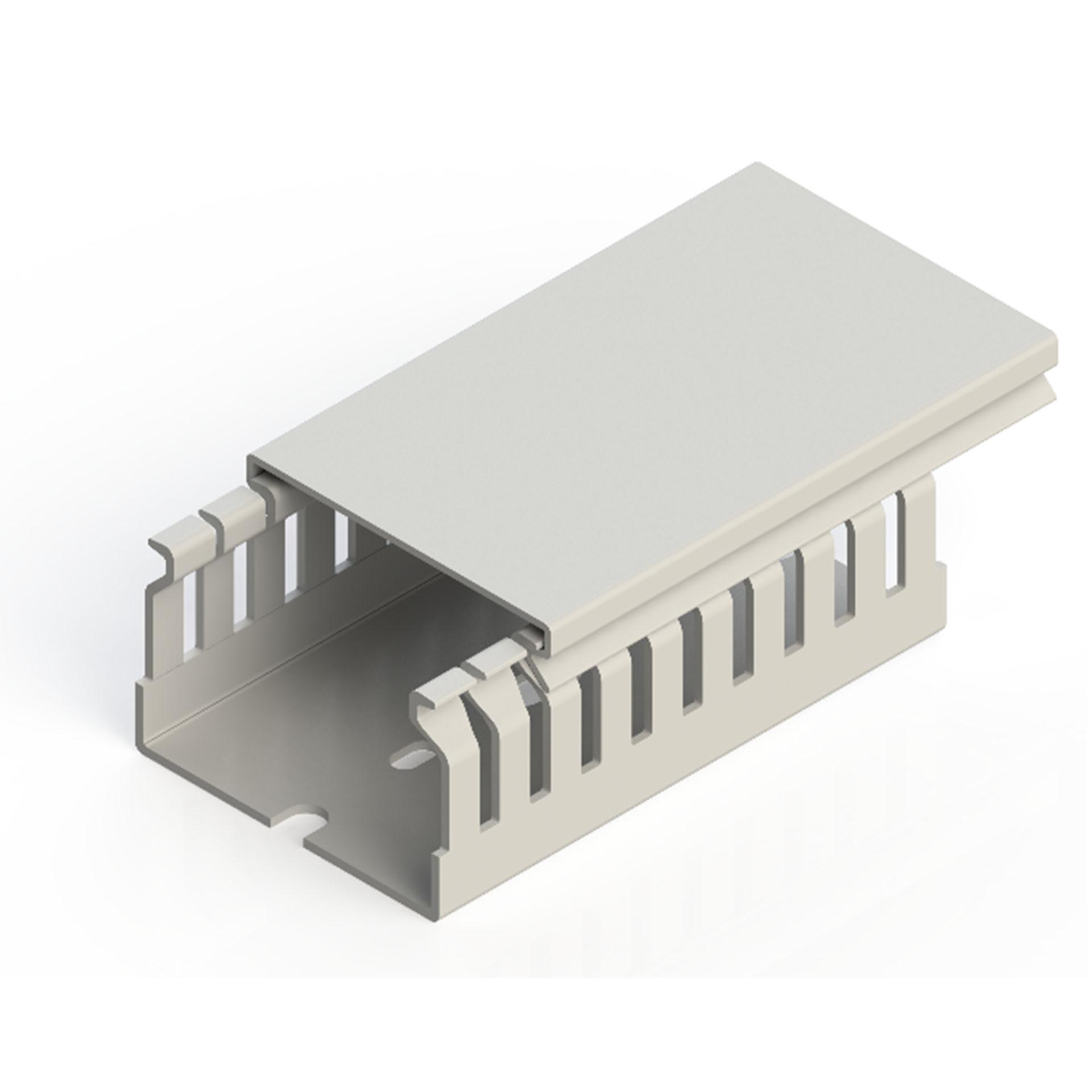 Kabelkanal halogenfrei lichtgrau (VK-GN) / 60x40mm (BxH) – Stegabstand 4 mm