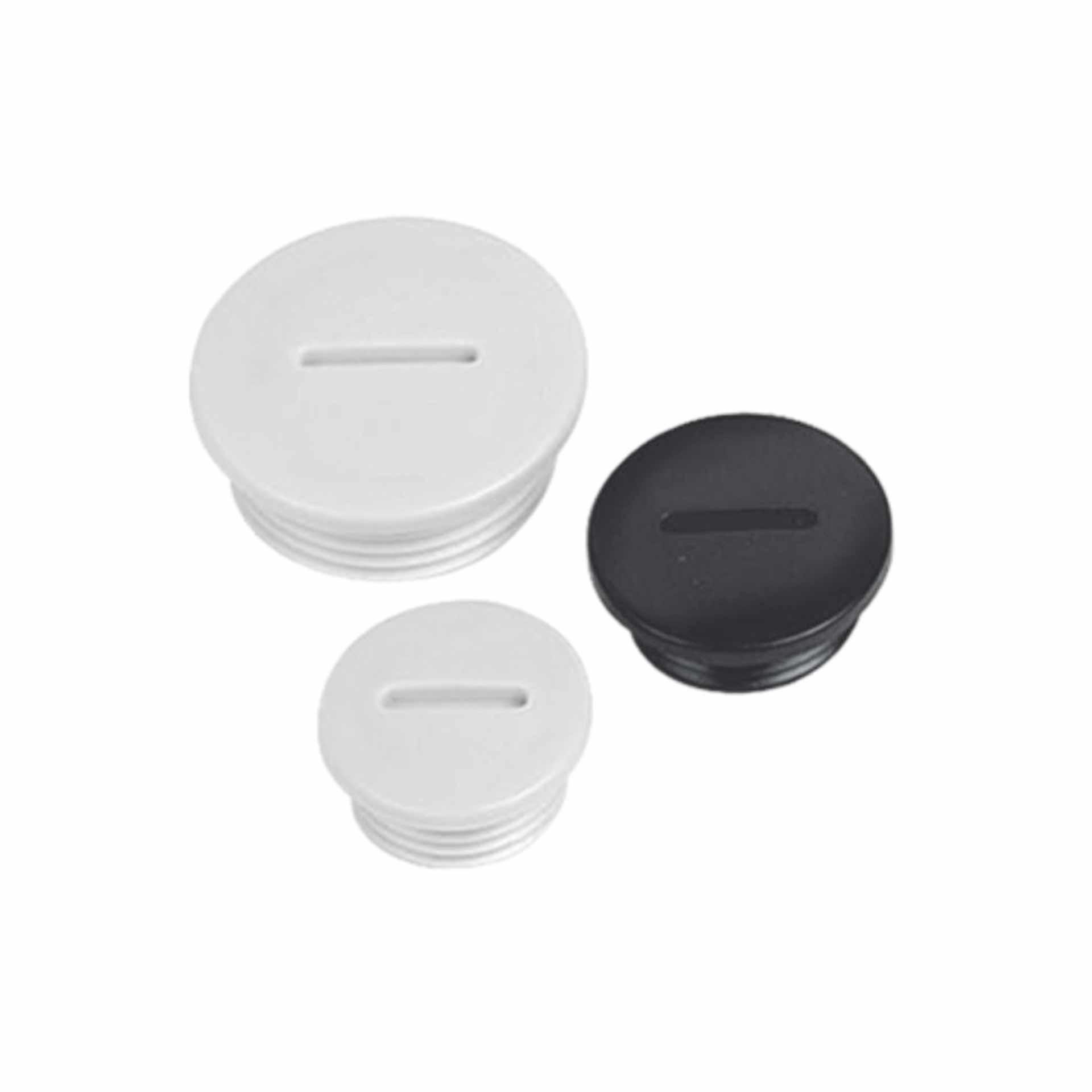 Blindstopfen für Kabelverschraubungen PG16, PA6, Hellgrau (RAL7035)