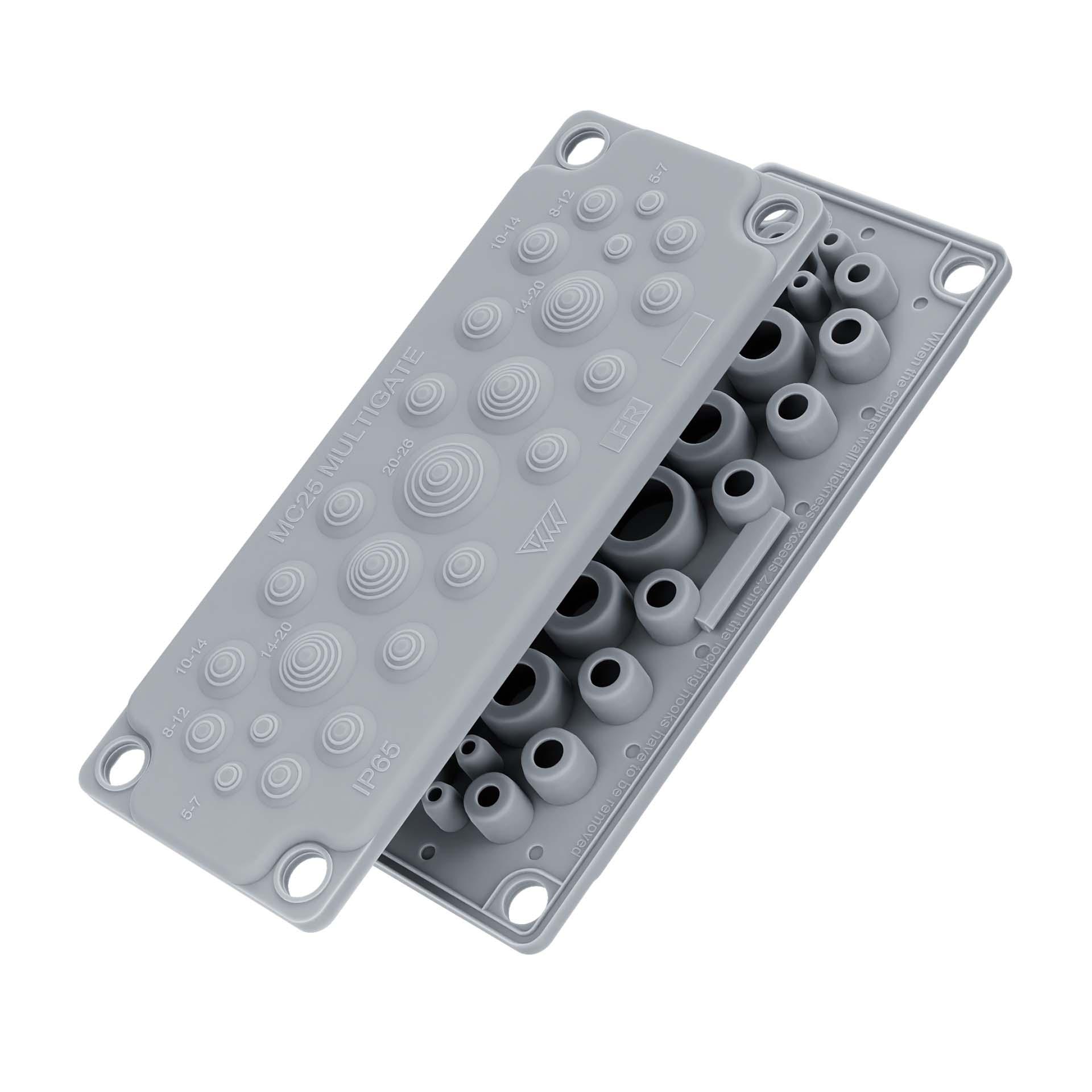 Kabeleinführungsflansch MC25, 216x84mm