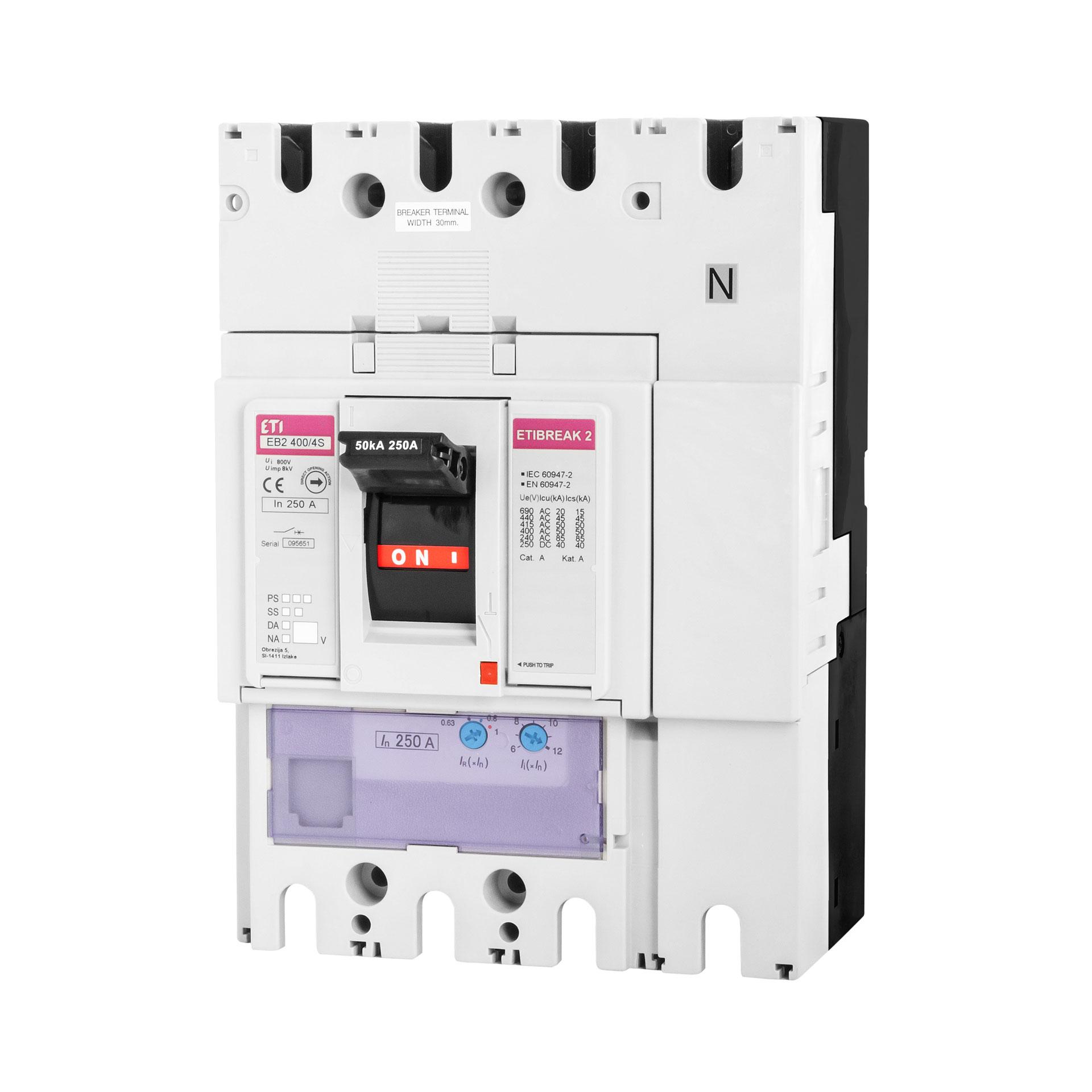 Leistungsschalter EB2 400/4H 250A, Icu 50kA / Ics 50kA