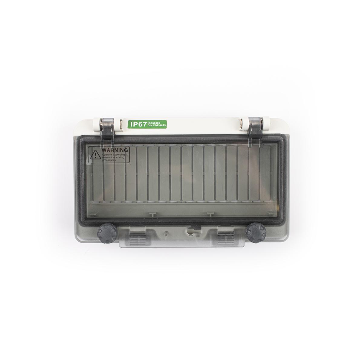 Klappdeckel 8-Modul mit Schutzkorb Tiefe 23mm, IP67