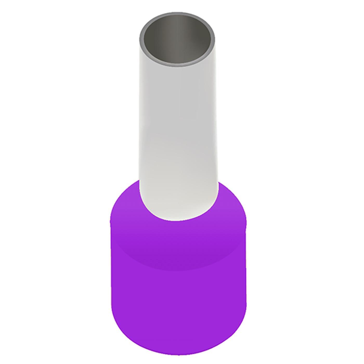 Isolierte Aderendhülsen (TE) violett / 0.25mm² / 8mm