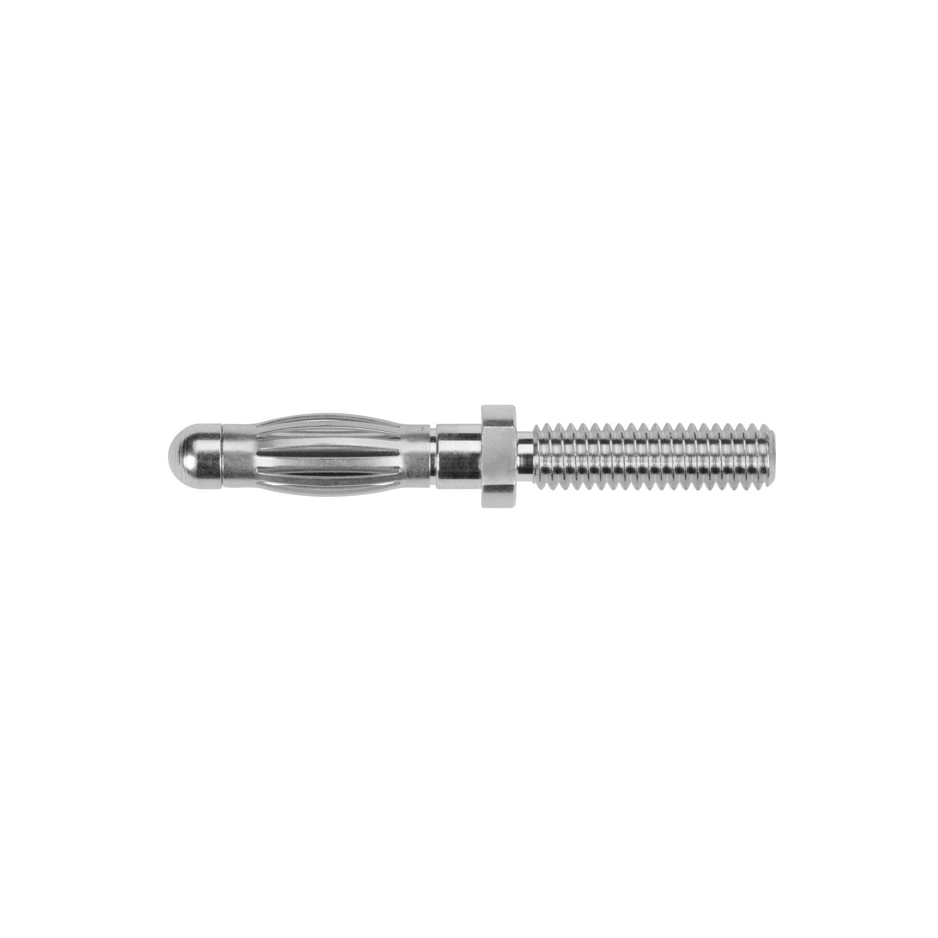 Federkorb-Einbaustecker ø 4mm, Gewinde M4 x 15mm
