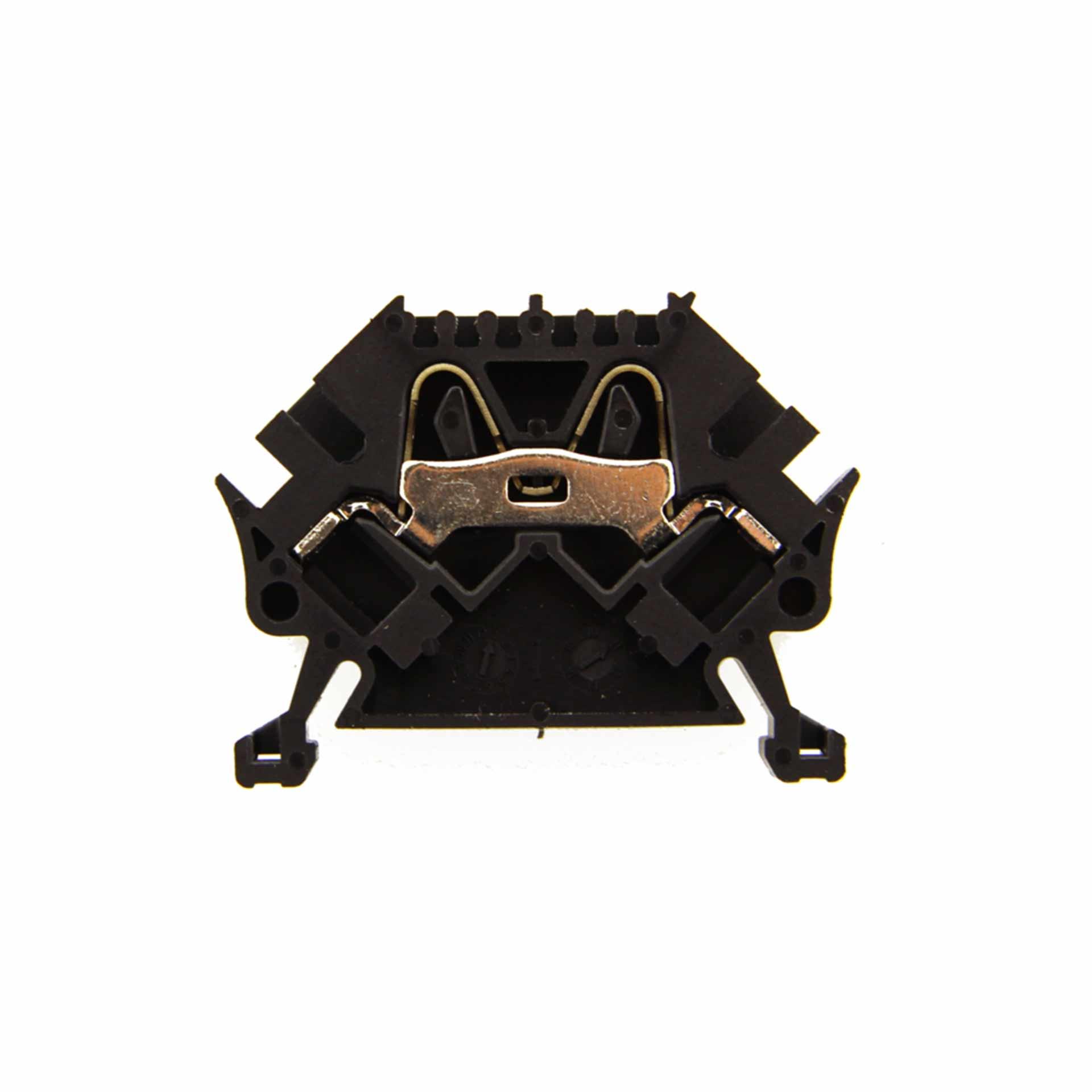 Push-in spring terminal 45° 4mm², 2-conductor, black