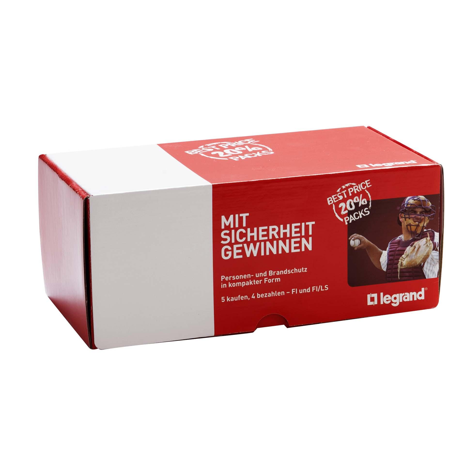 Best-Price-Pack FI/LS Optimiert 4P, Charakteristik C / 13A (0.03A), Typ A, 6kA, Steckanschluss