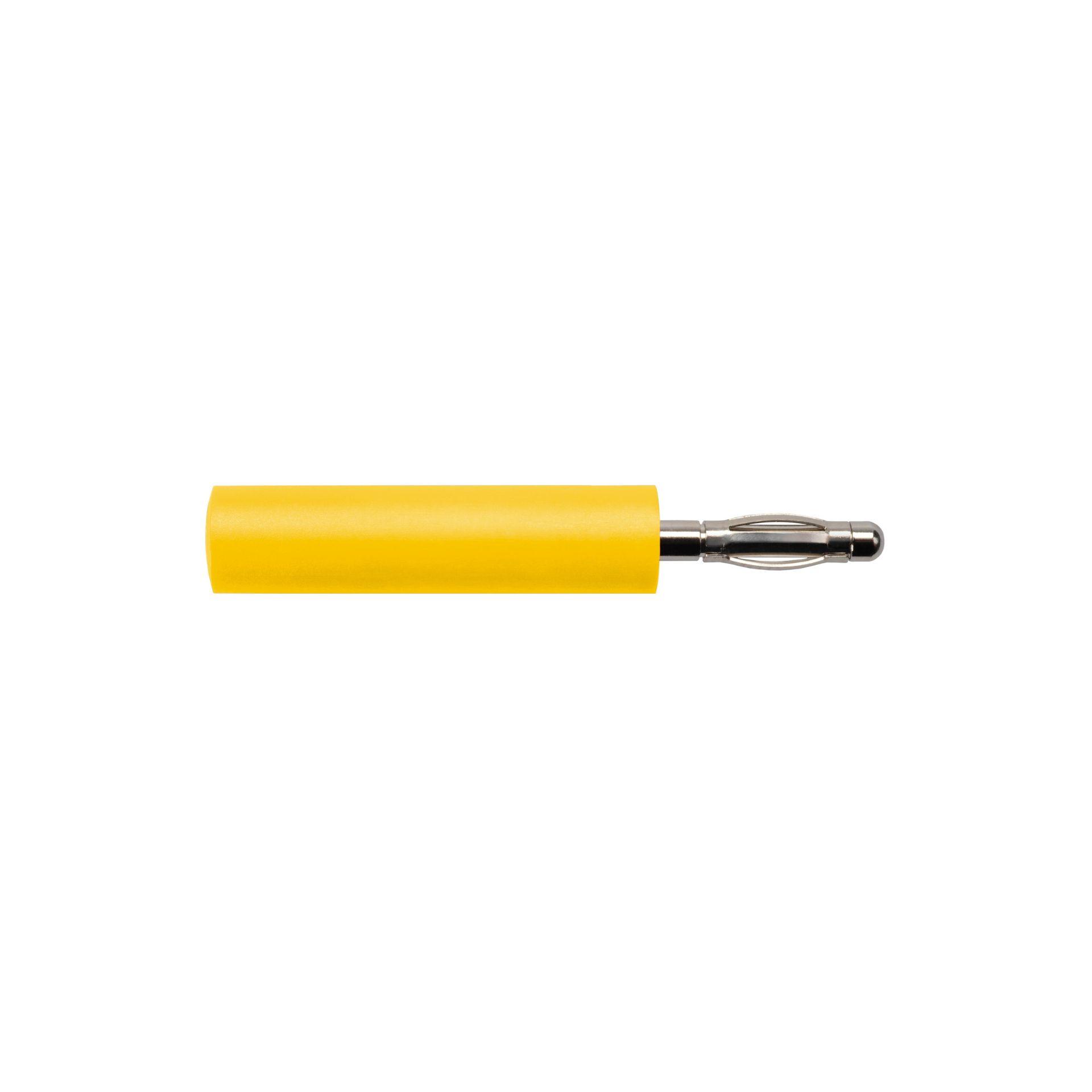 Adapter zum Adaptieren von Buchsen von ø 2mm auf ø 4mm Sicherheits-System gelb