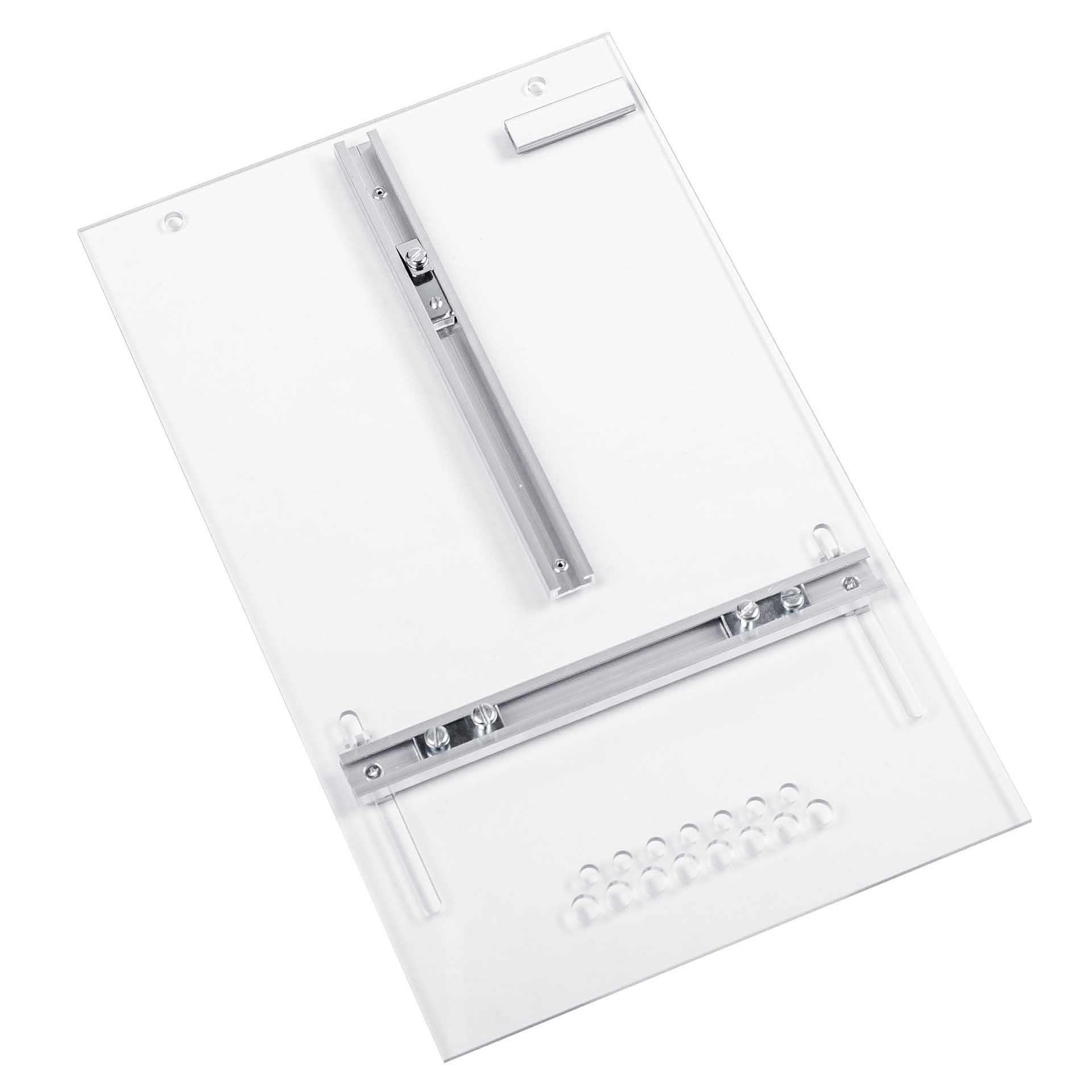 Zählerplatte EBM Transparent, rund, Norm, 250x400mm, PET-G Halogenfrei