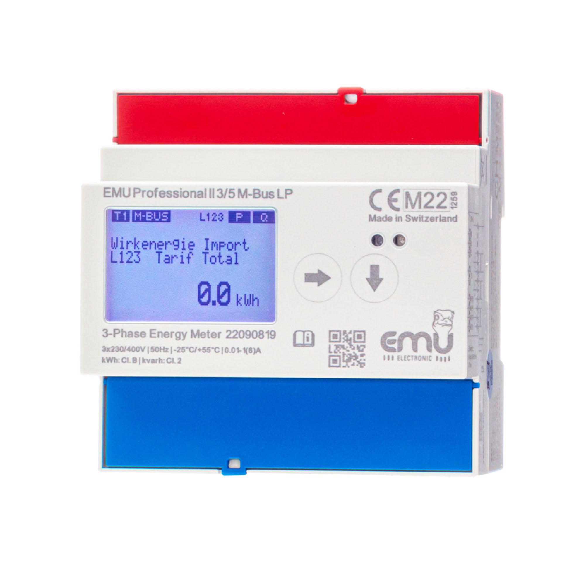 Energiezähler EMU Professional II 3/5, M-Bus LP , MID B+D und PTB-A 50.7 Zulassung, 3PN