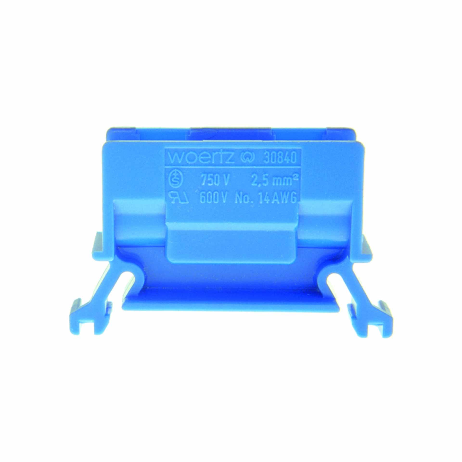 Abzweigklemme DIN35 2.5mm², 2-Leiter, blau
