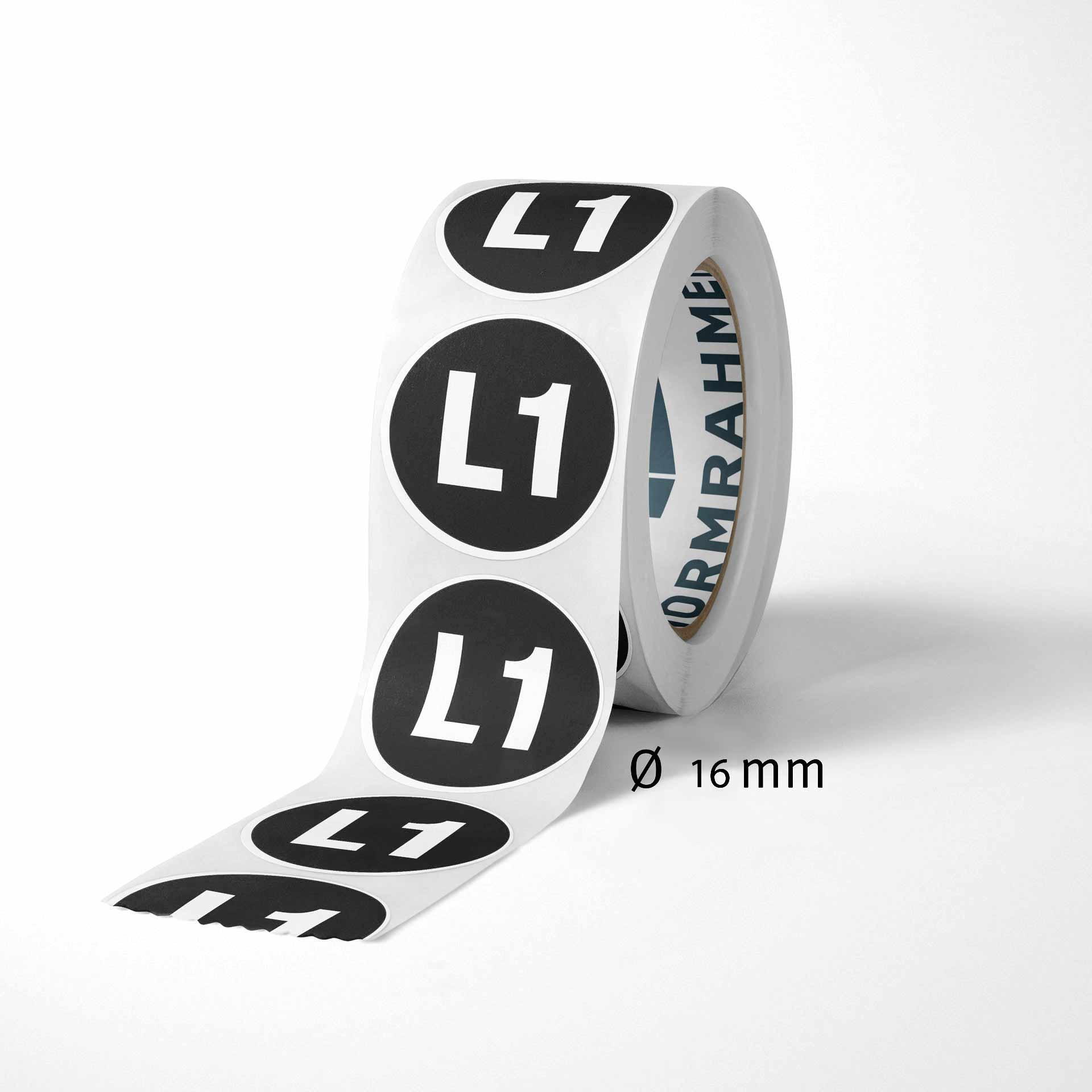 Aussenleiter L1 Schwarz  Ø 16mm, Rolle à 500 Stk.