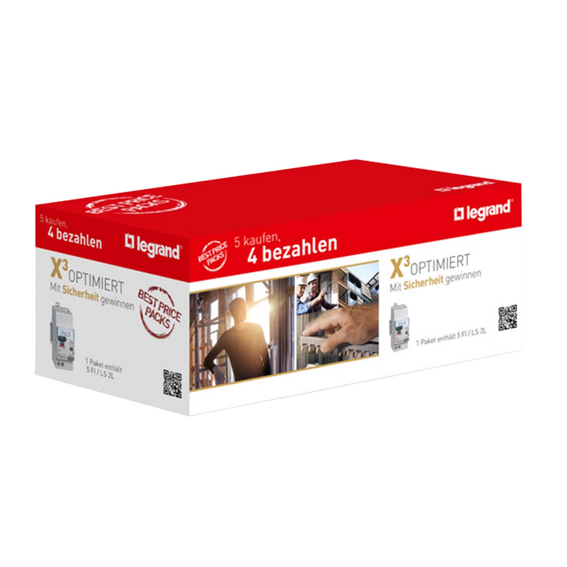 Best-Price-Pack FI/LS Standard 1PN, Charakteristik C / 13A (0.03A), Typ A, 6kA, Schraubanschluss