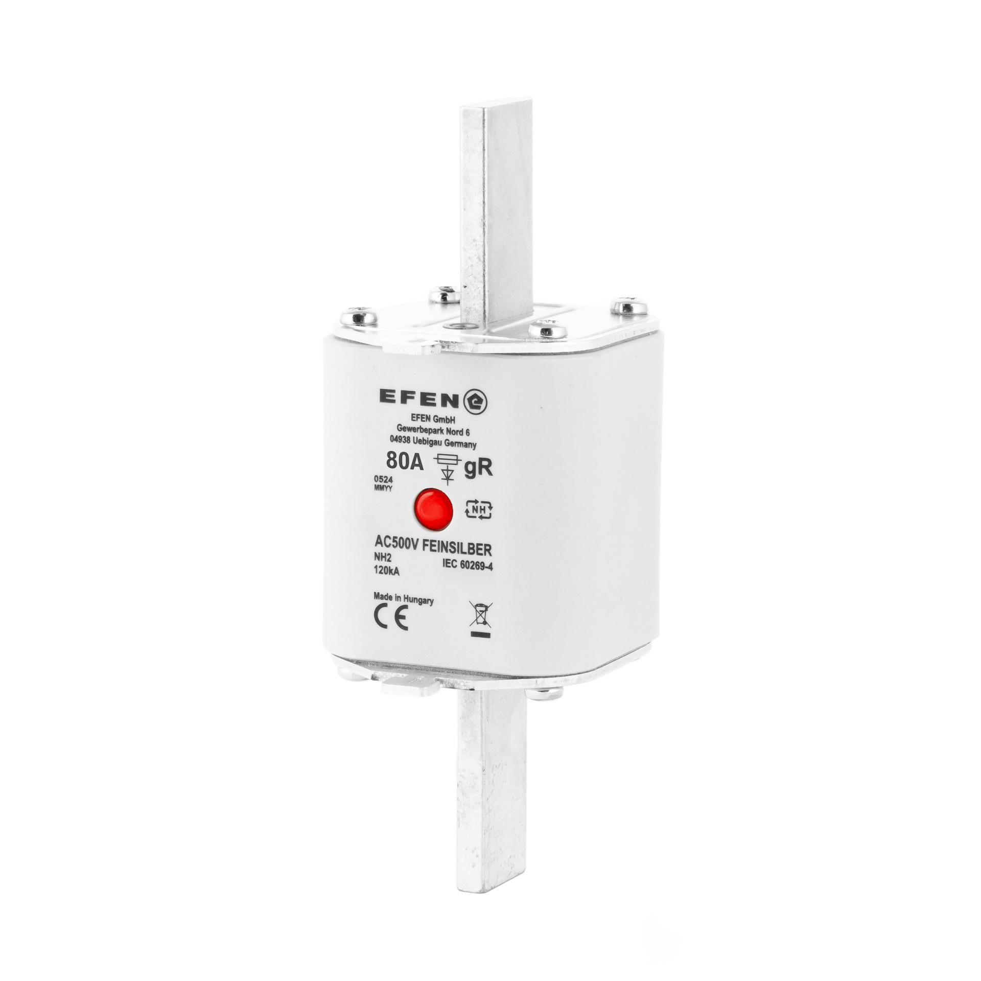NH-Sicherung Gr. 2, 80A, Charakteristik gR, AC 500V, 120kA