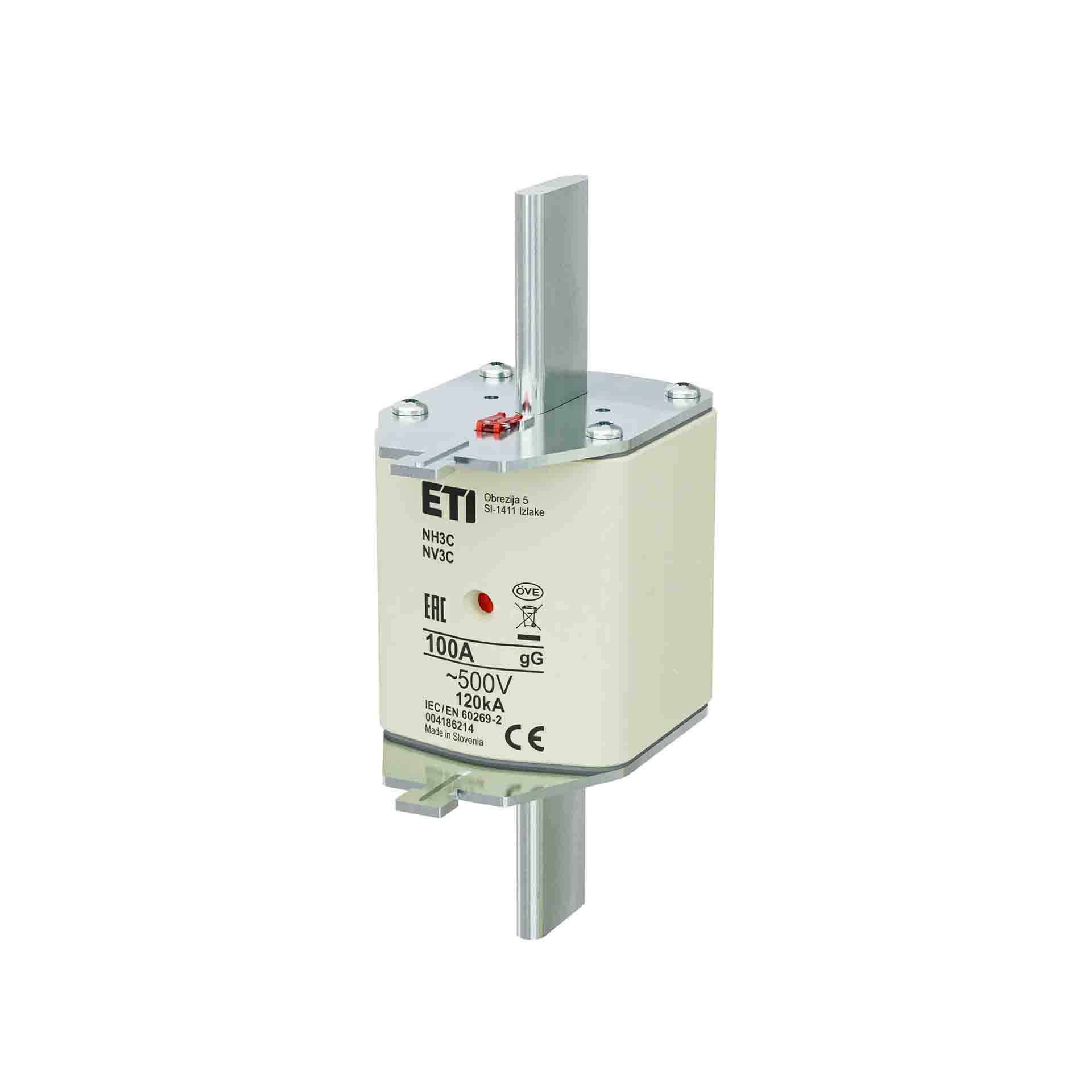 NH-Sicherung Gr.3  100A, Charakteristik gL-gG 500V