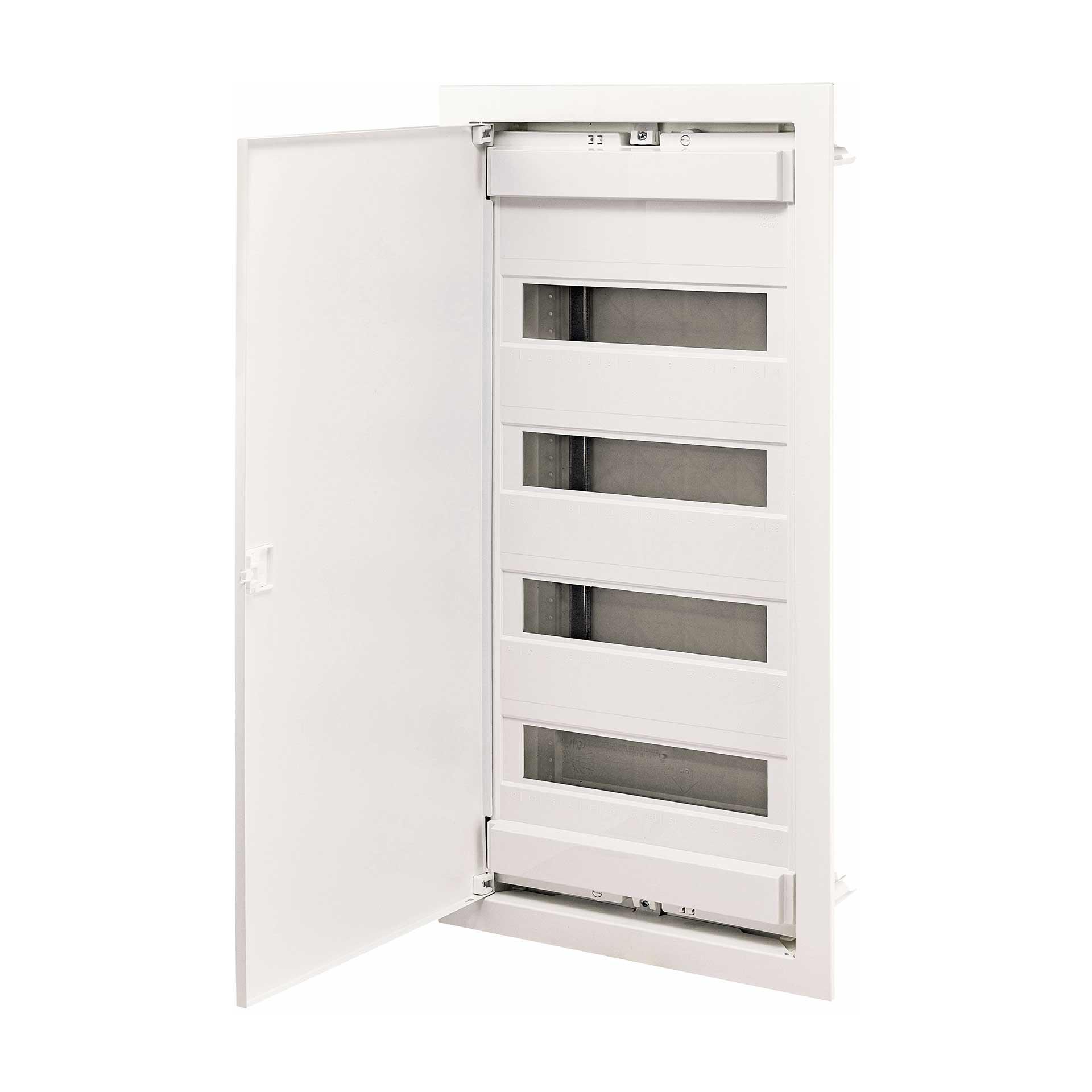 Unterputzverteiler mit weisser Metalltür "ECG-56H", 4x12 Modul (48M+8M)