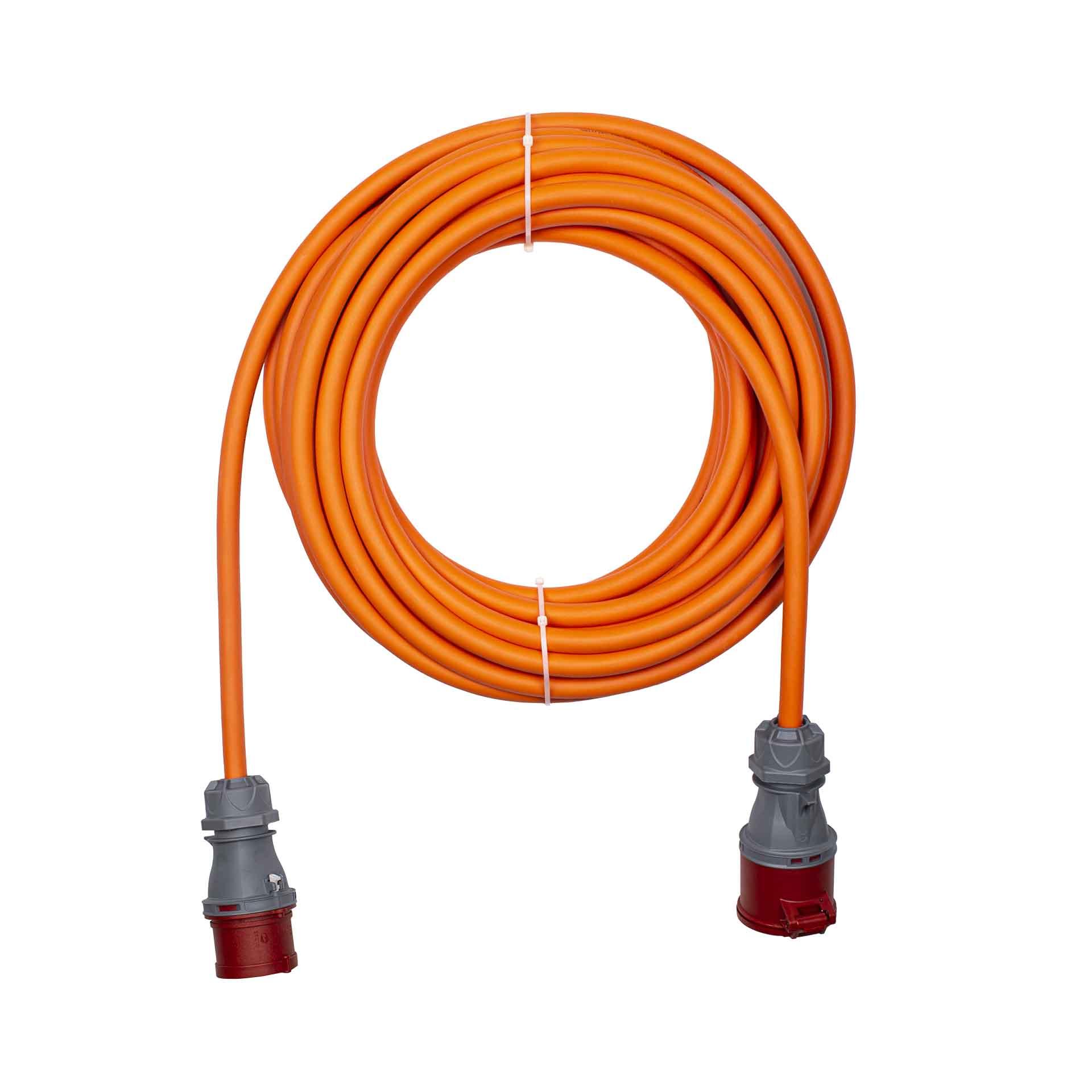 CEE Verlängerungskabel 16A, 5P, 6h, IP44, 50 Meter G-PUR 5x2.5mm²