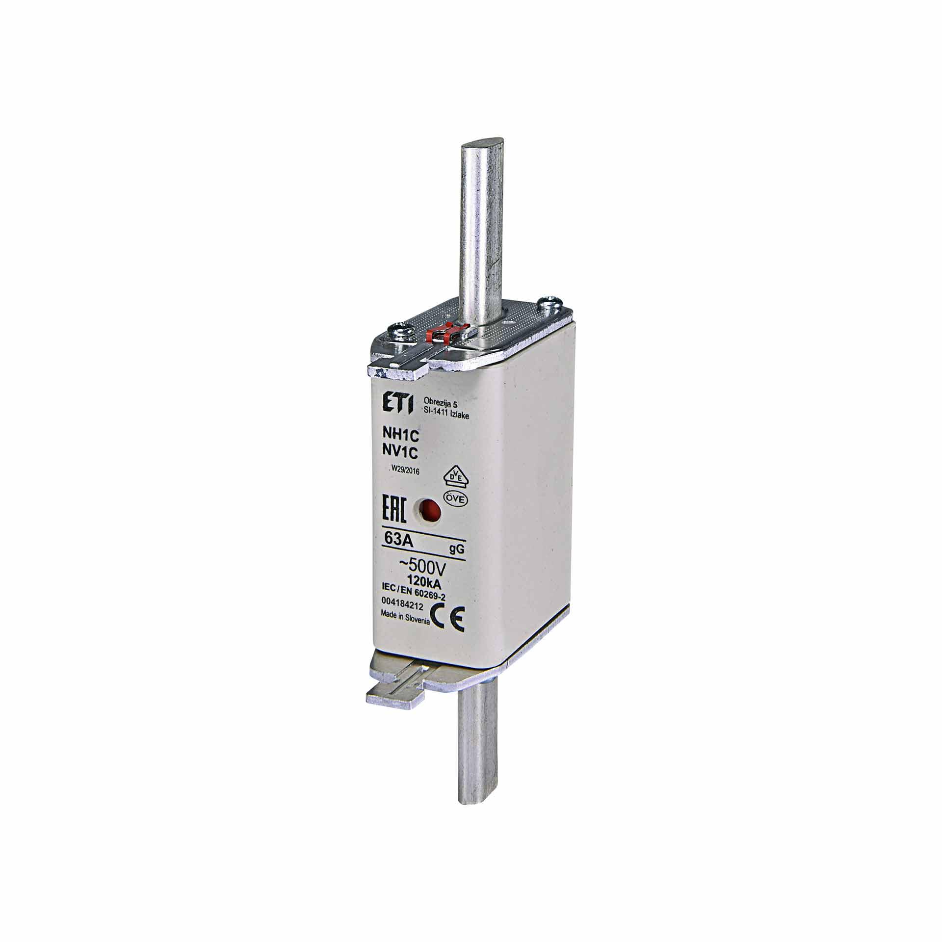 NH-Sicherung Gr.1  63A, Charakteristik gL-gG 500V